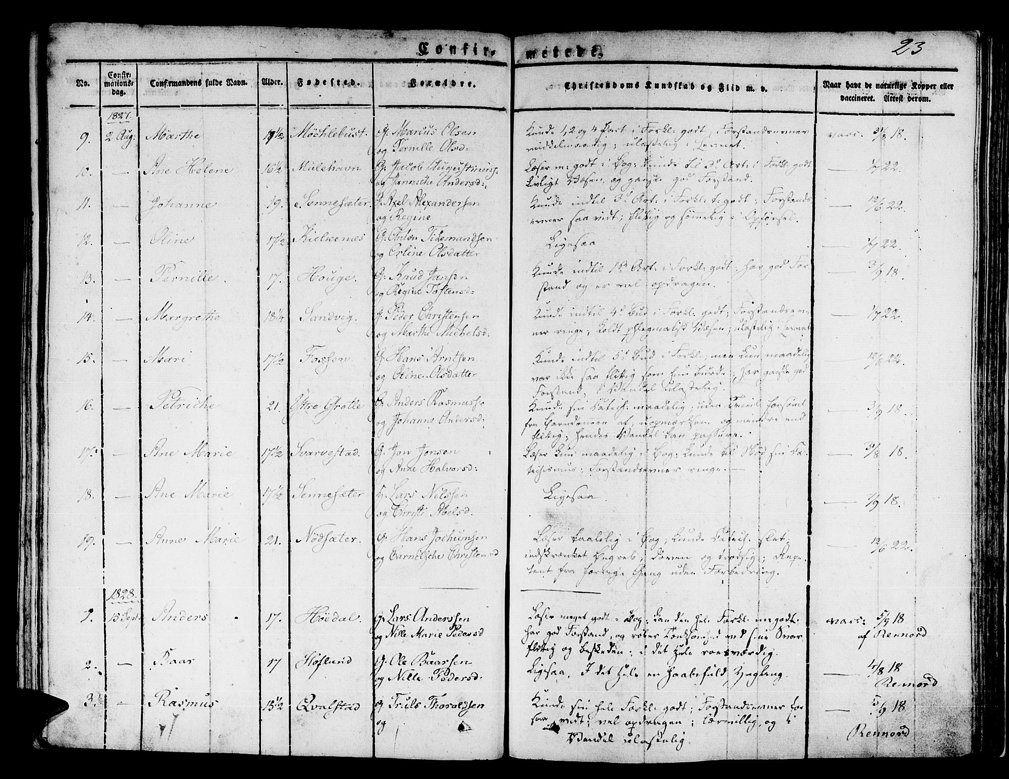 Kinn sokneprestembete, SAB/A-80801/H/Haa/Haaa/L0004/0001: Parish register (official) no. A 4I, 1822-1840, p. 23