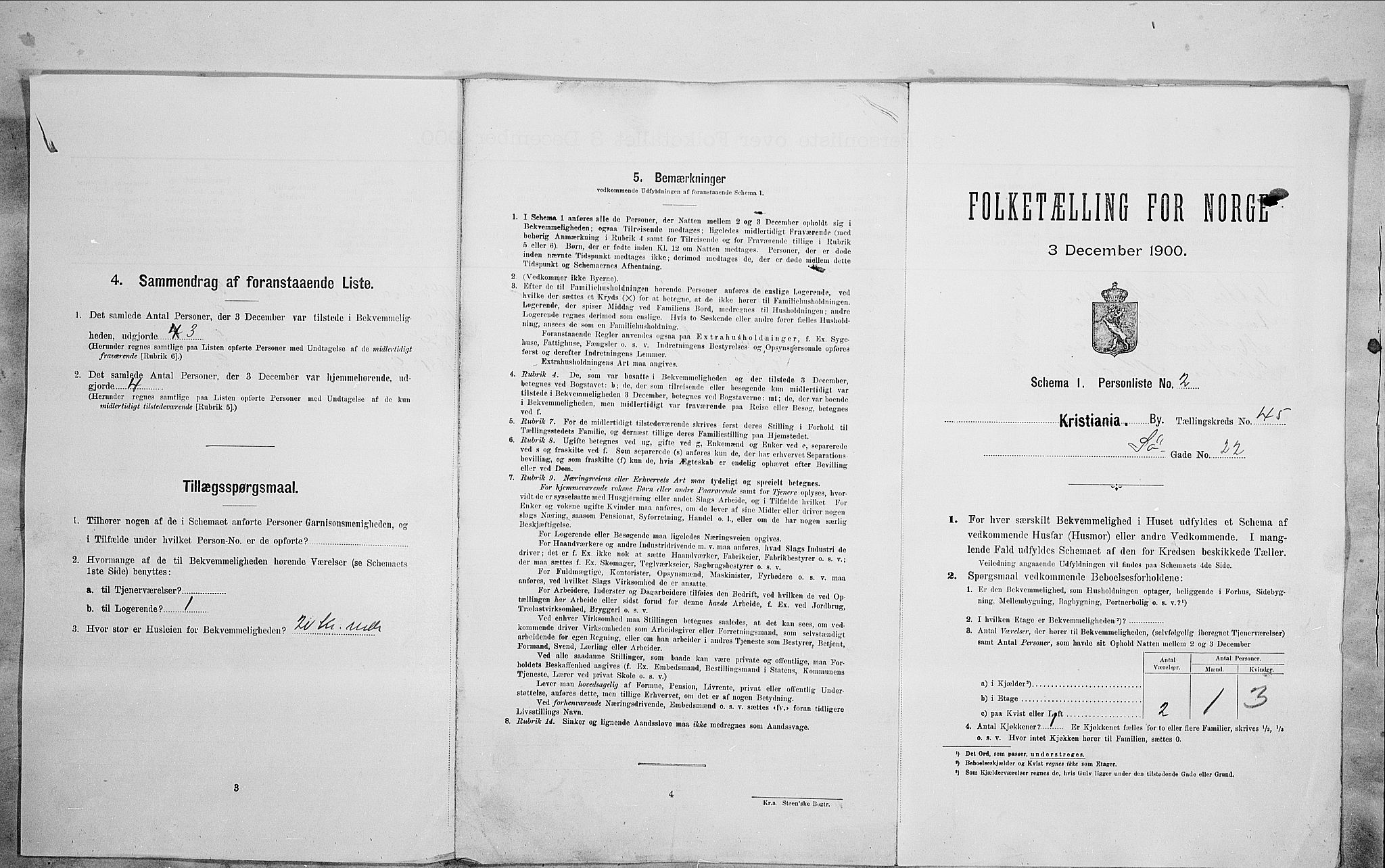 SAO, 1900 census for Kristiania, 1900, p. 95230