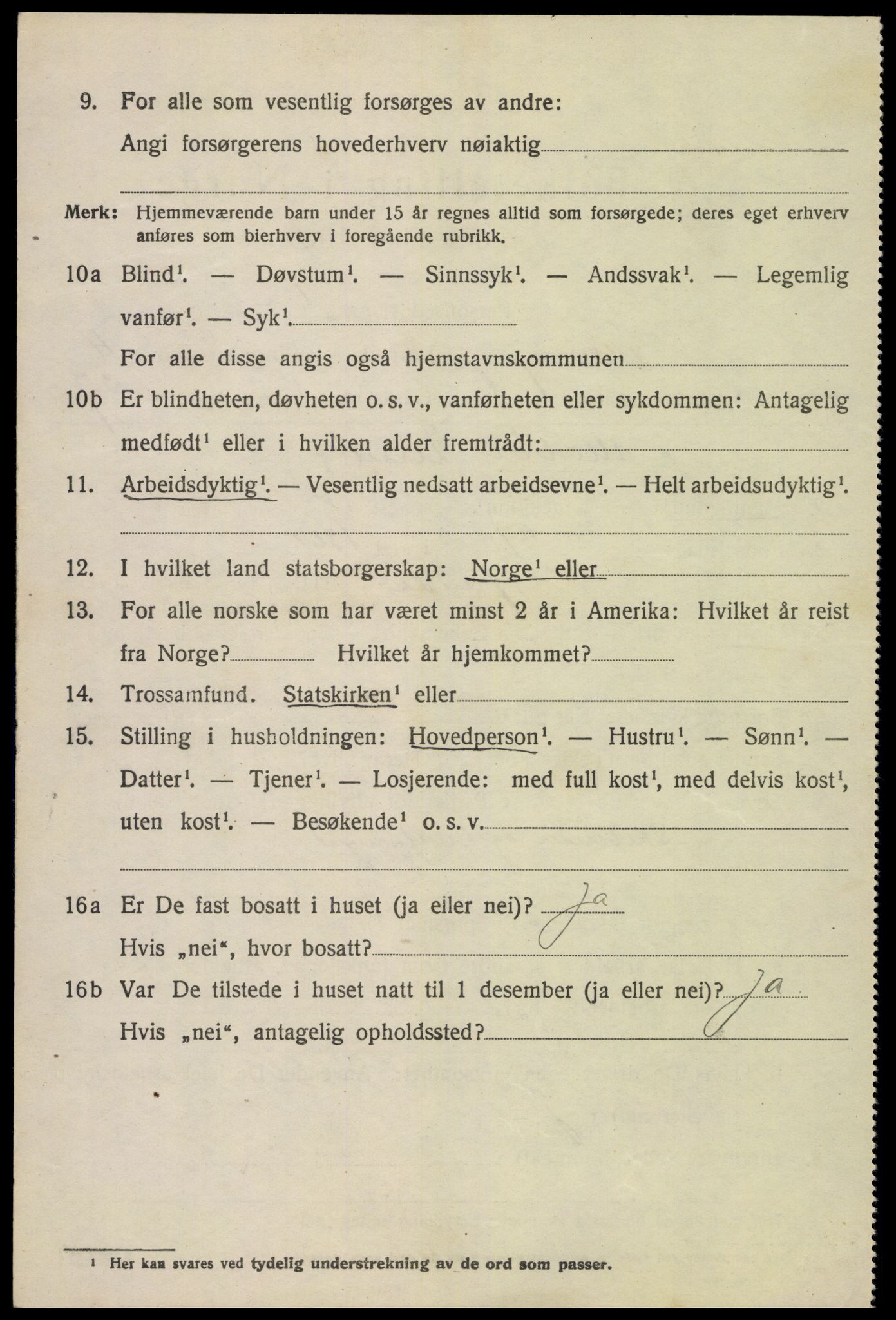 SAK, 1920 census for Tromøy, 1920, p. 2380