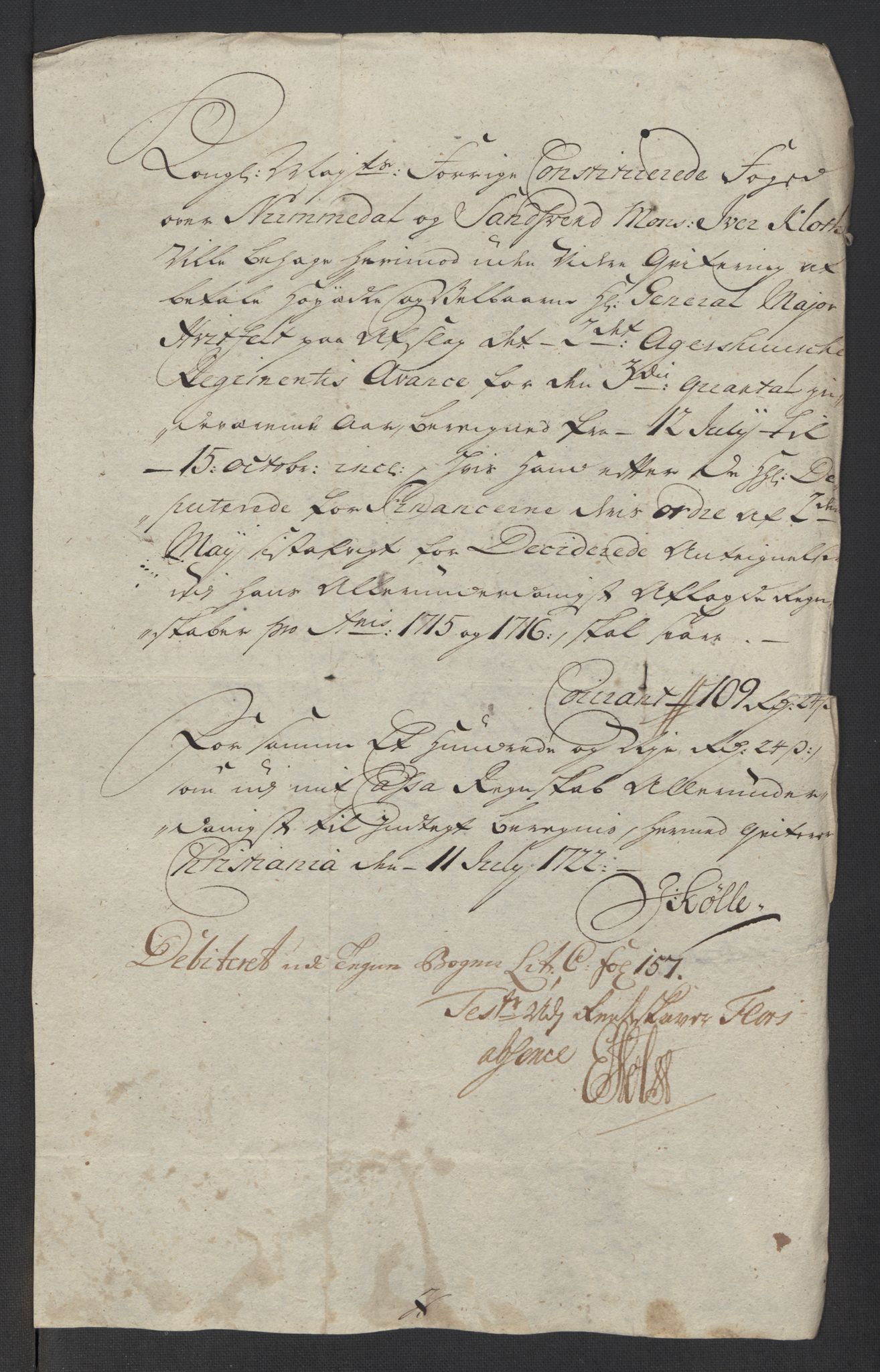 Rentekammeret inntil 1814, Reviderte regnskaper, Fogderegnskap, RA/EA-4092/R24/L1592: Fogderegnskap Numedal og Sandsvær, 1716, p. 406