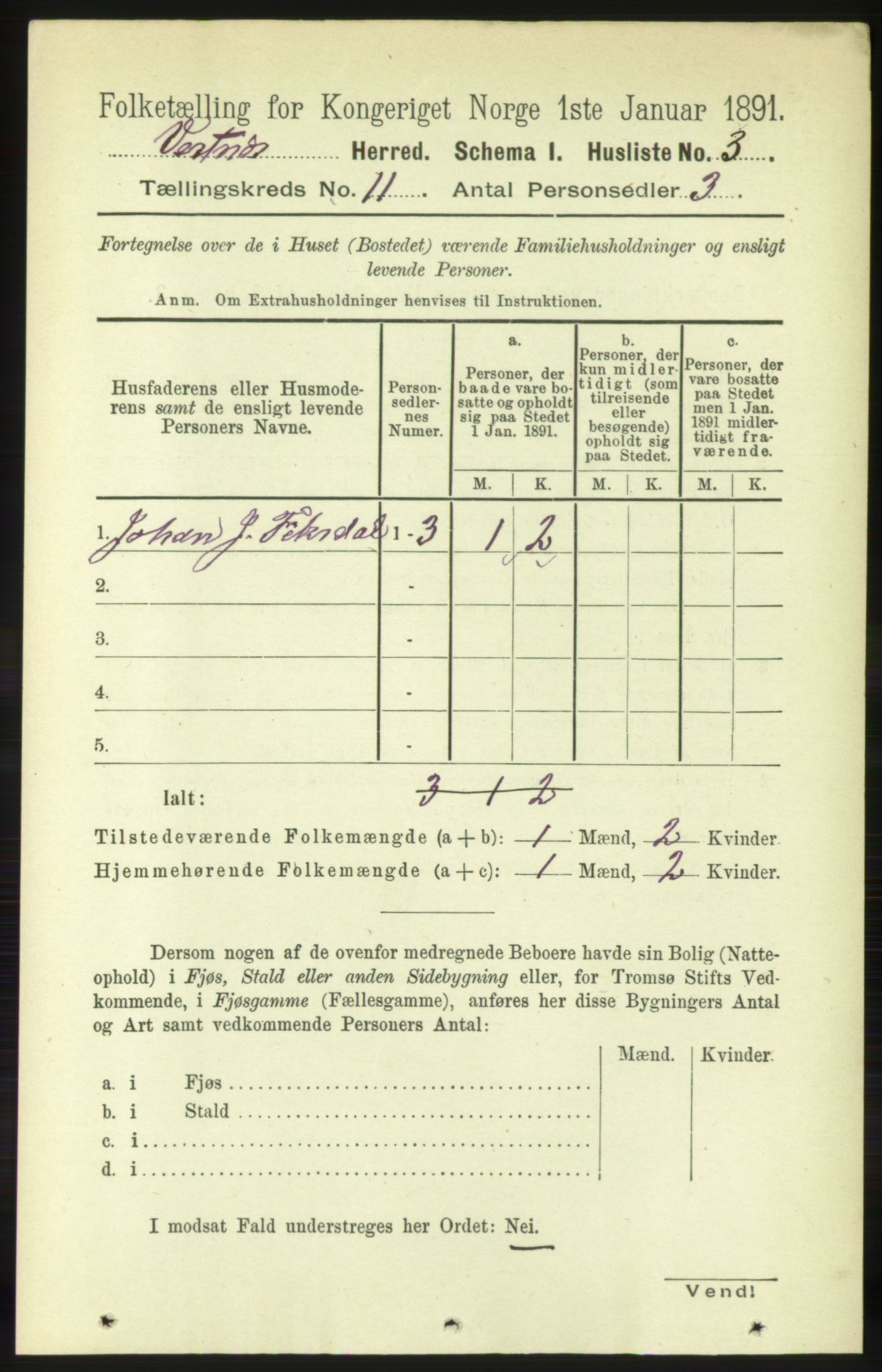 RA, 1891 census for 1535 Vestnes, 1891, p. 3859