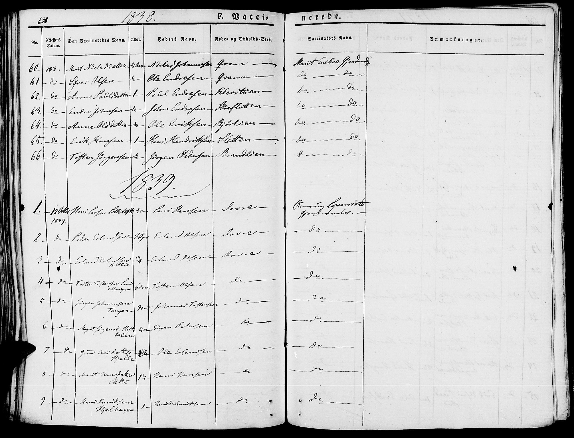 Lesja prestekontor, SAH/PREST-068/H/Ha/Haa/L0005: Parish register (official) no. 5, 1830-1842, p. 631