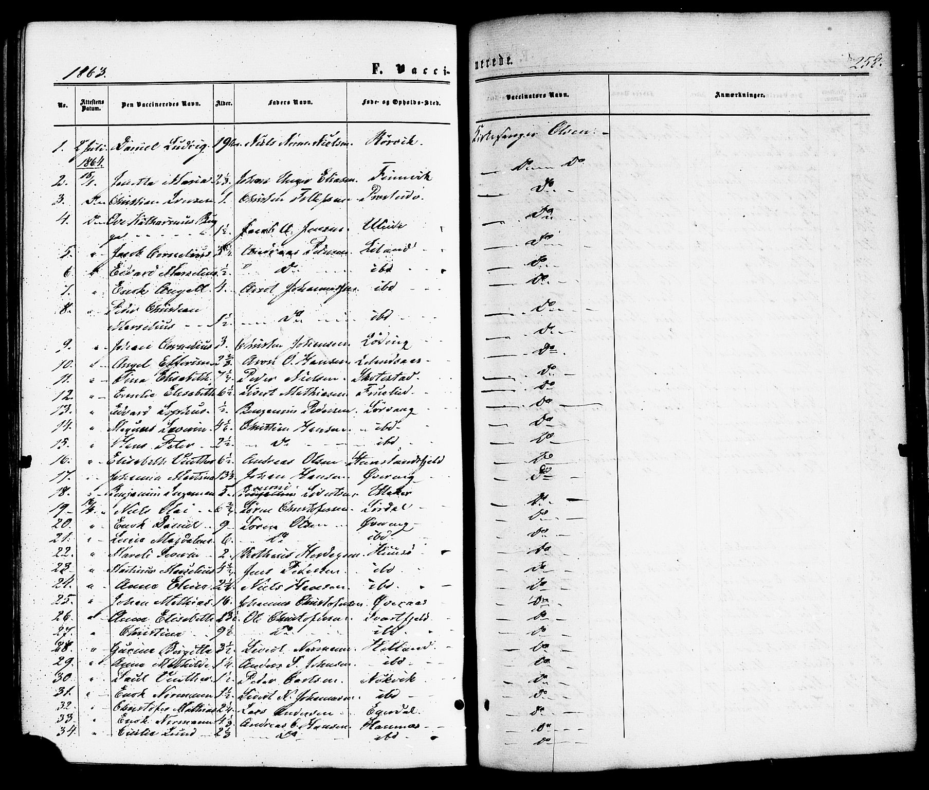 Ministerialprotokoller, klokkerbøker og fødselsregistre - Nordland, SAT/A-1459/859/L0845: Parish register (official) no. 859A05, 1863-1877, p. 258