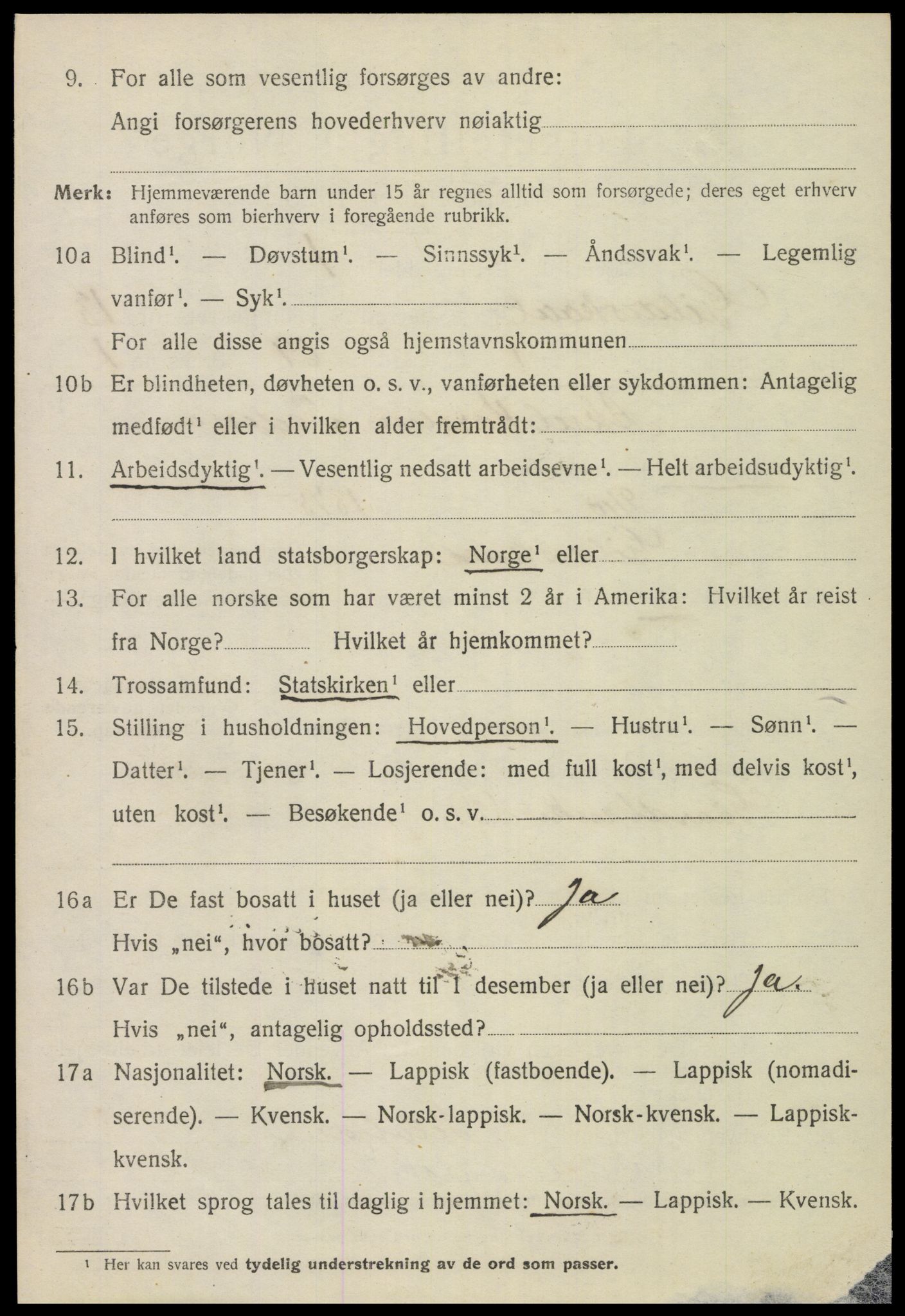 SAT, 1920 census for Gildeskål, 1920, p. 7661