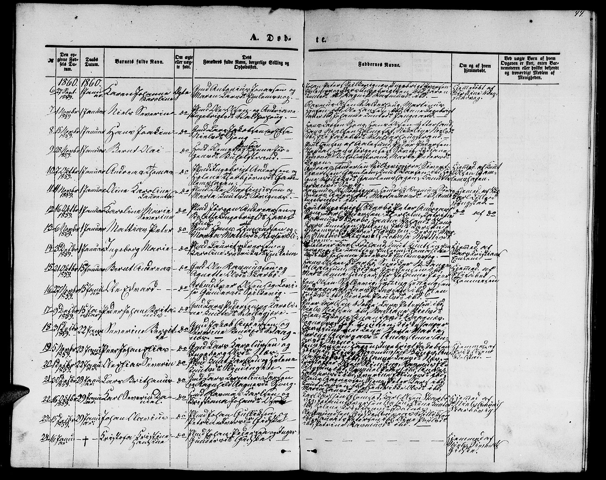 Ministerialprotokoller, klokkerbøker og fødselsregistre - Møre og Romsdal, AV/SAT-A-1454/528/L0427: Parish register (copy) no. 528C08, 1855-1864, p. 44