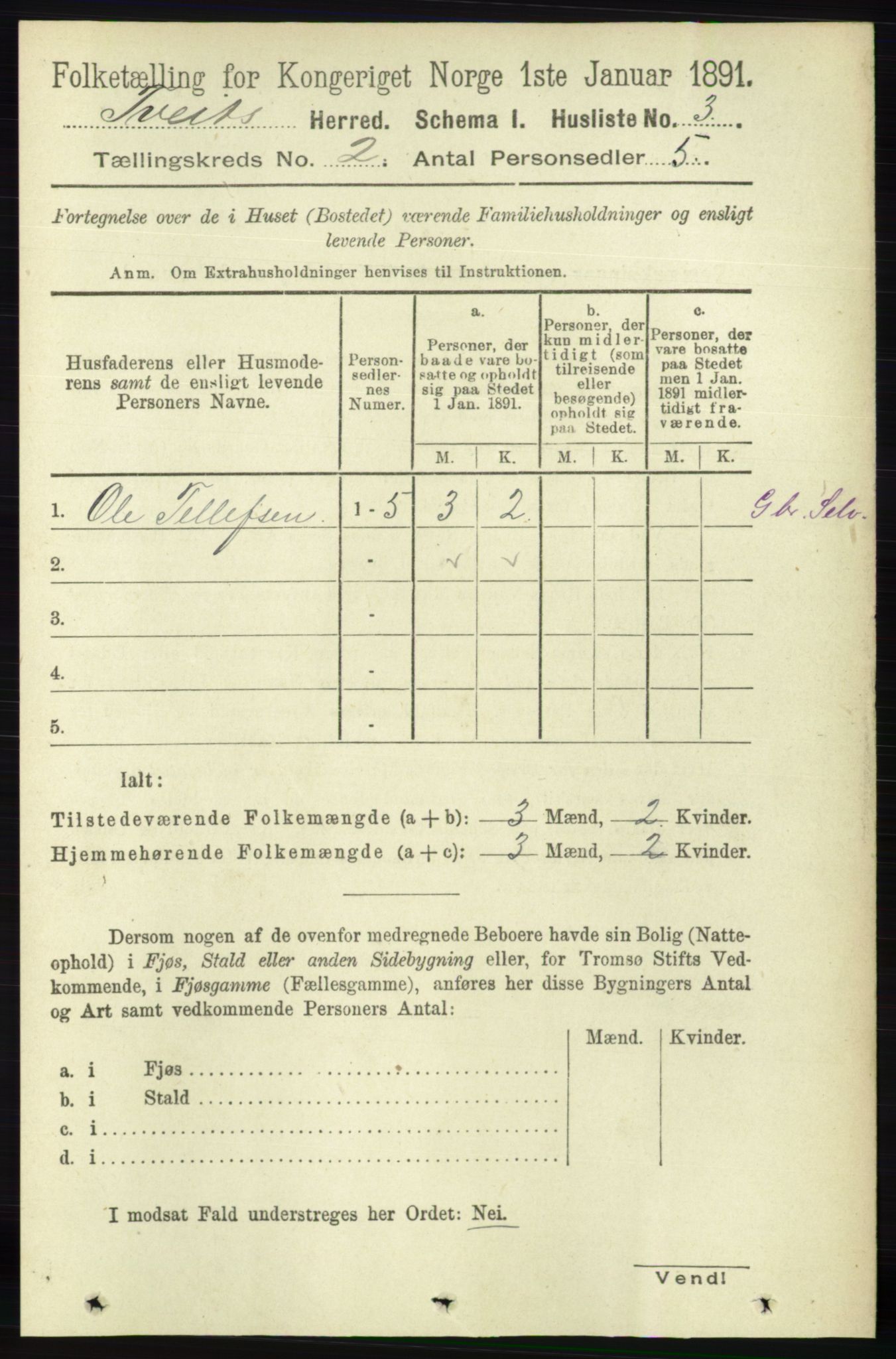 RA, 1891 census for 1013 Tveit, 1891, p. 416