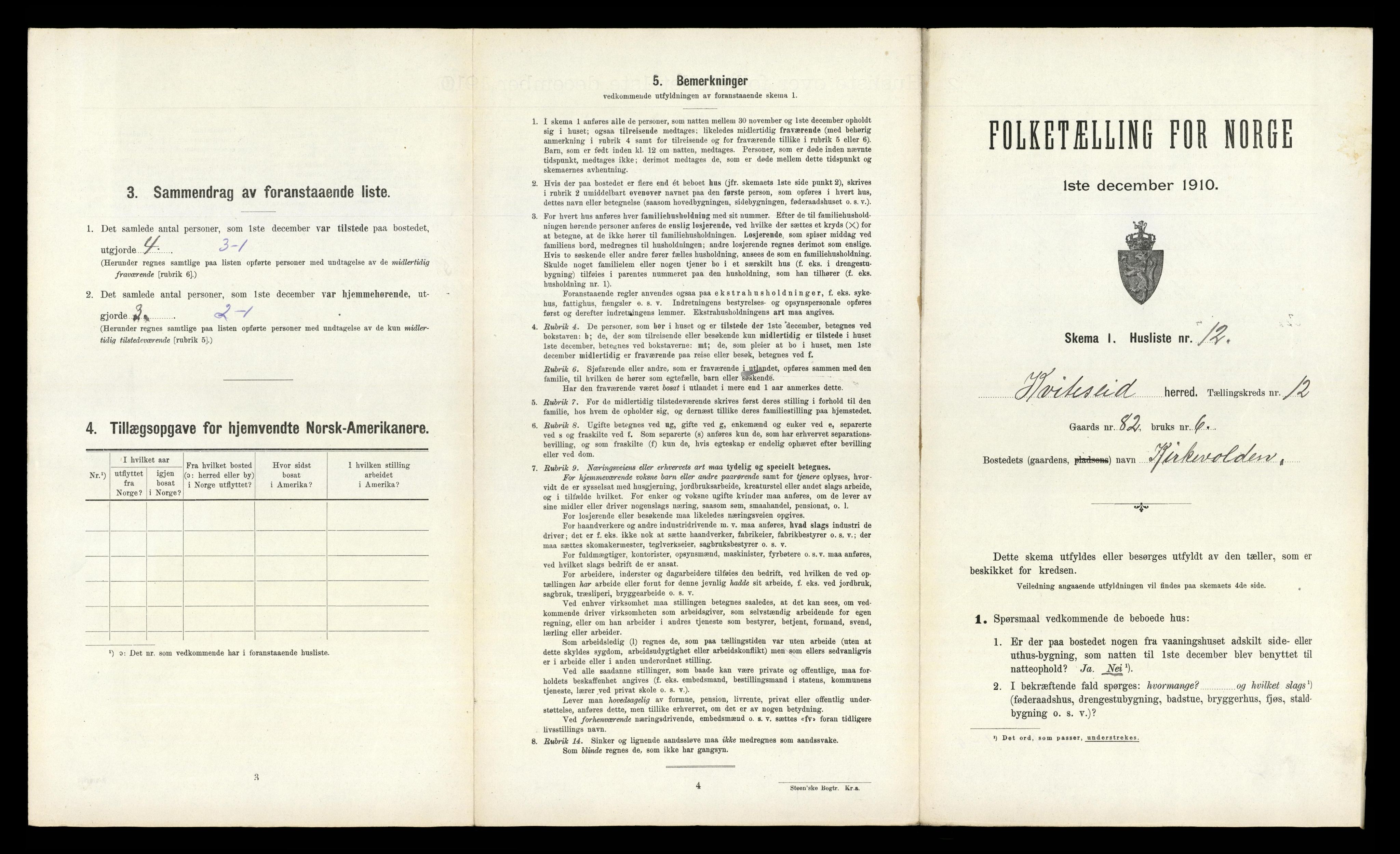 RA, 1910 census for Kviteseid, 1910, p. 1104