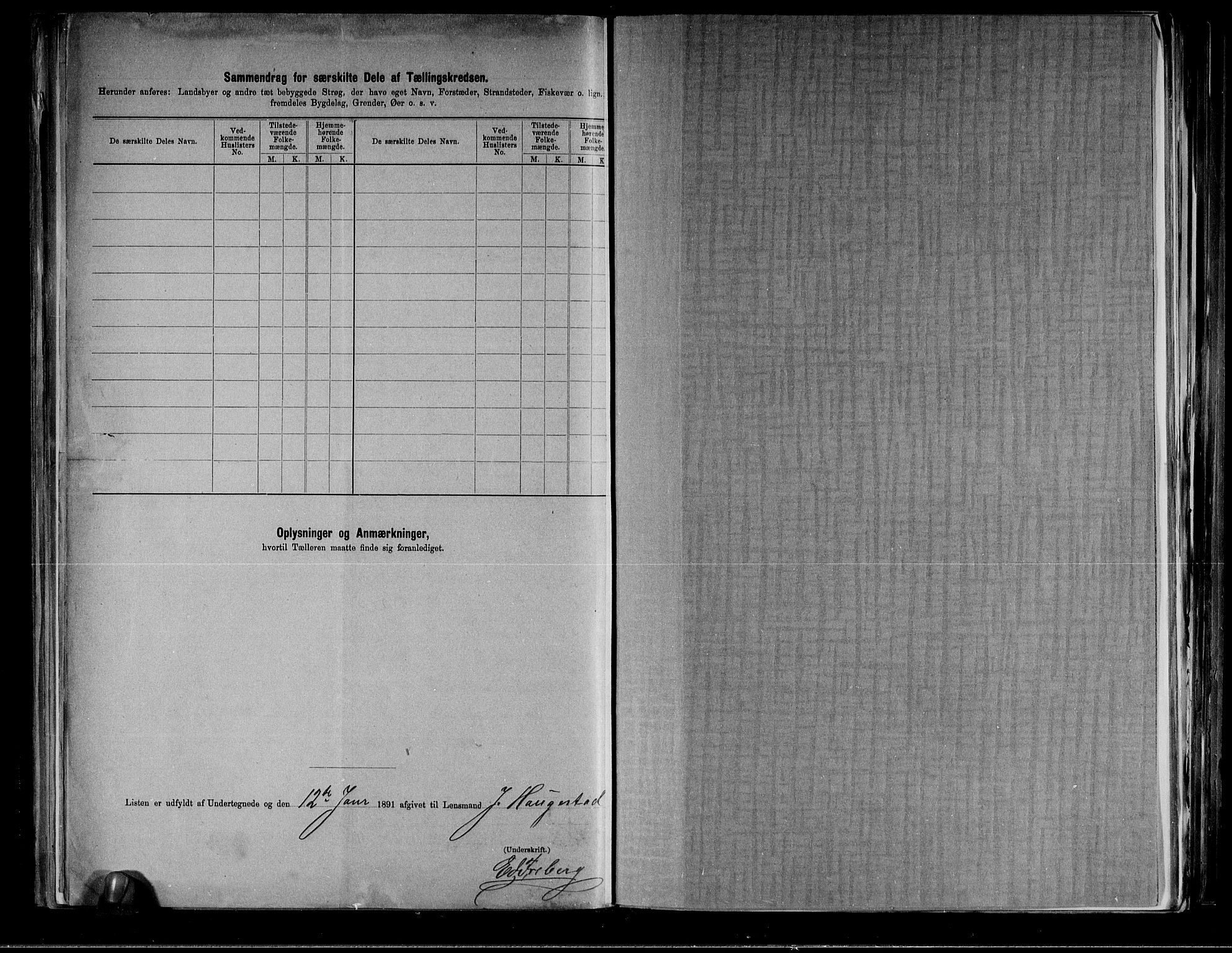 RA, 1891 census for 0714 Hof, 1891, p. 19