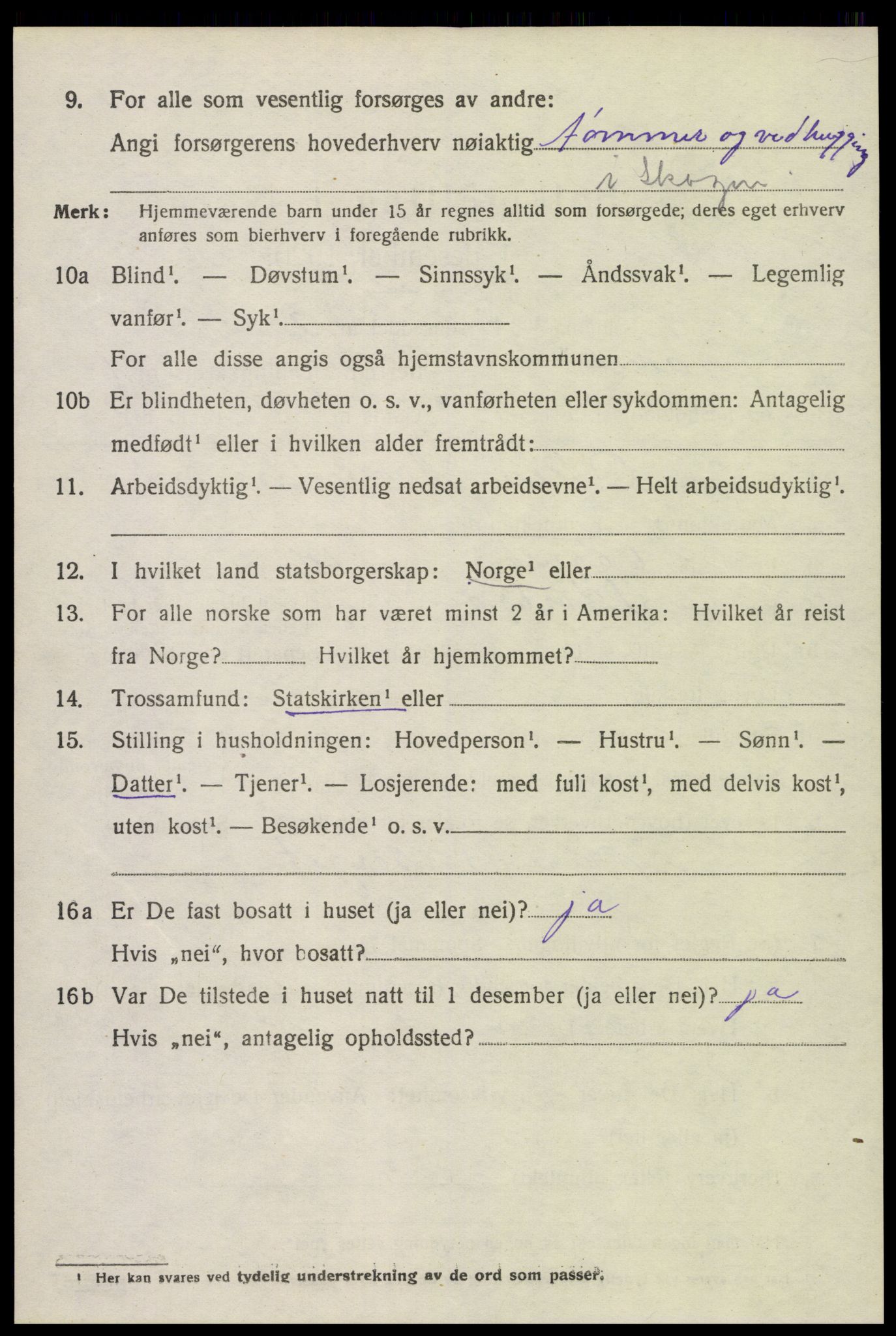 SAK, 1920 census for Åmli, 1920, p. 2688