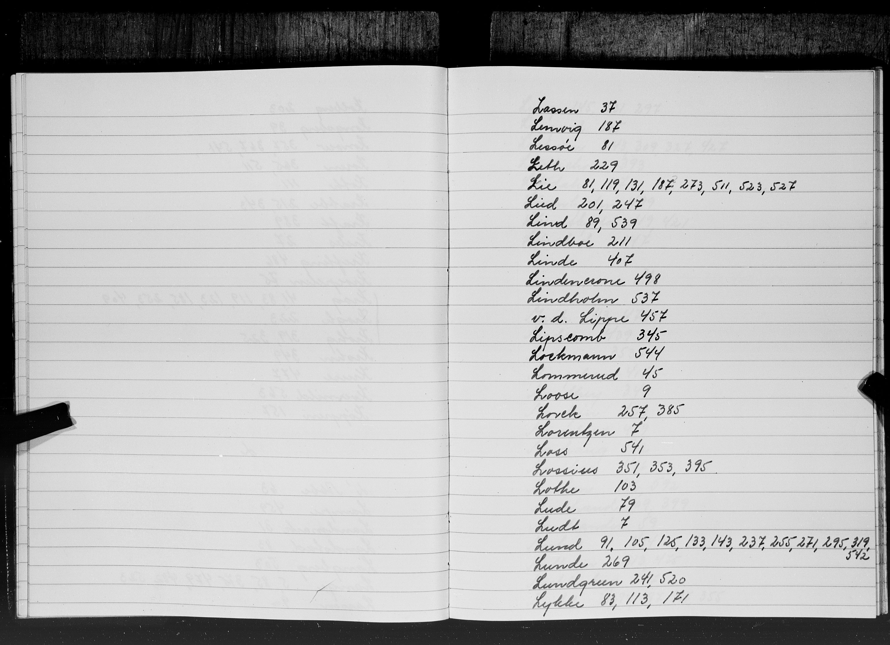 Hornemans samlinger, SAT/PA-X/A/L0013b: Register til bind 13a Angell - Hammond, 1600-1886