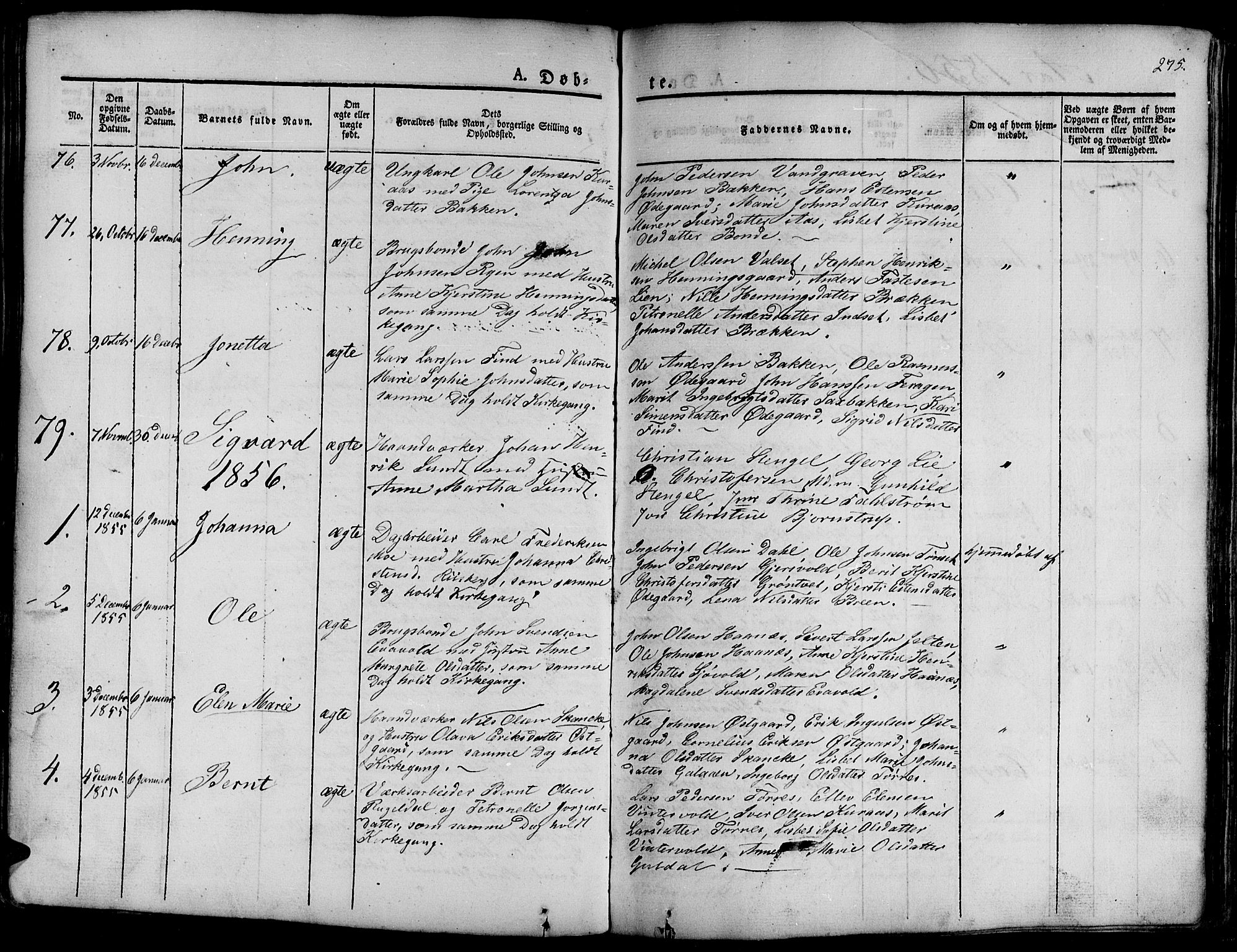 Ministerialprotokoller, klokkerbøker og fødselsregistre - Sør-Trøndelag, SAT/A-1456/681/L0938: Parish register (copy) no. 681C02, 1829-1879, p. 275
