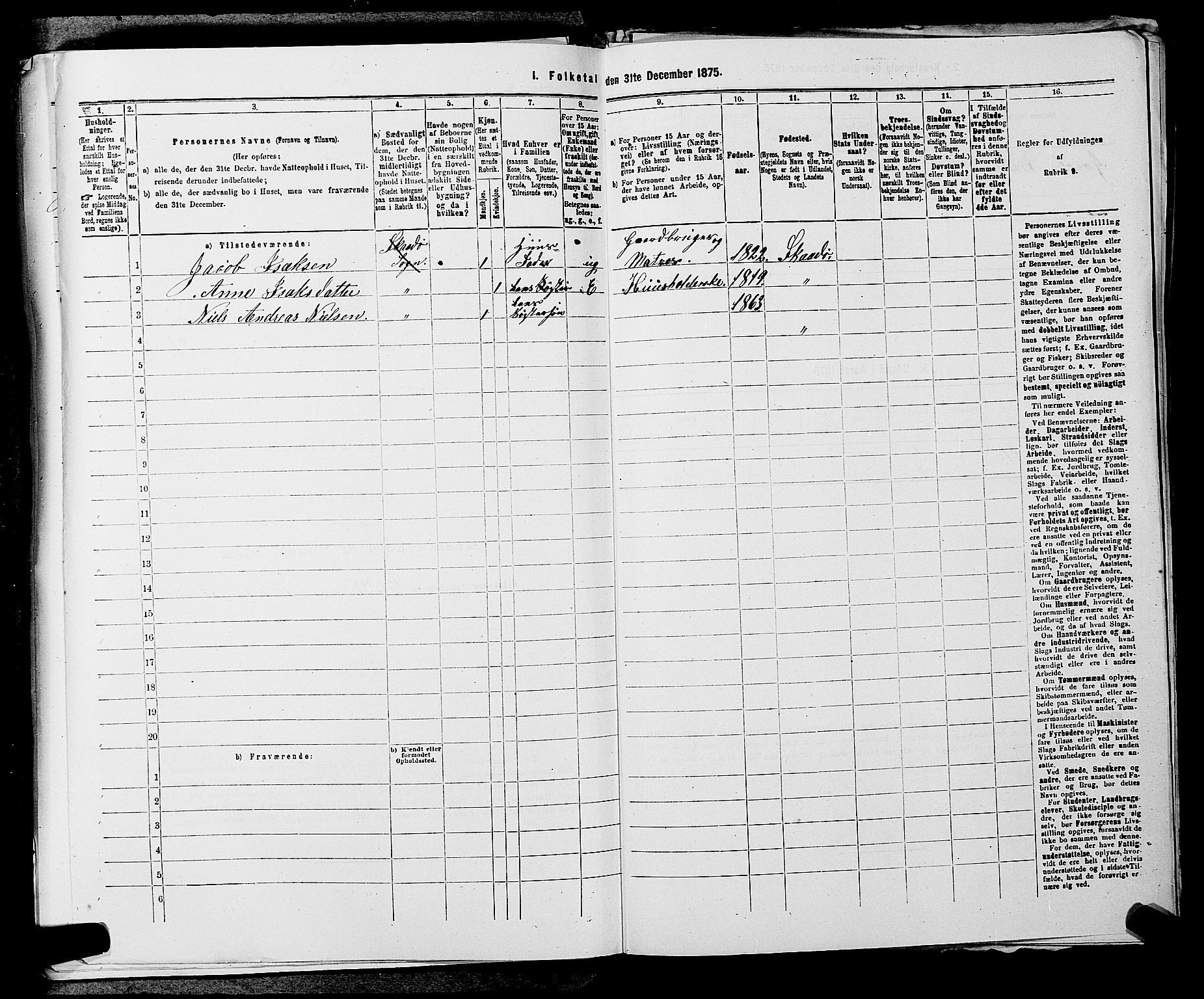 SAKO, 1875 census for 0816P Sannidal, 1875, p. 798