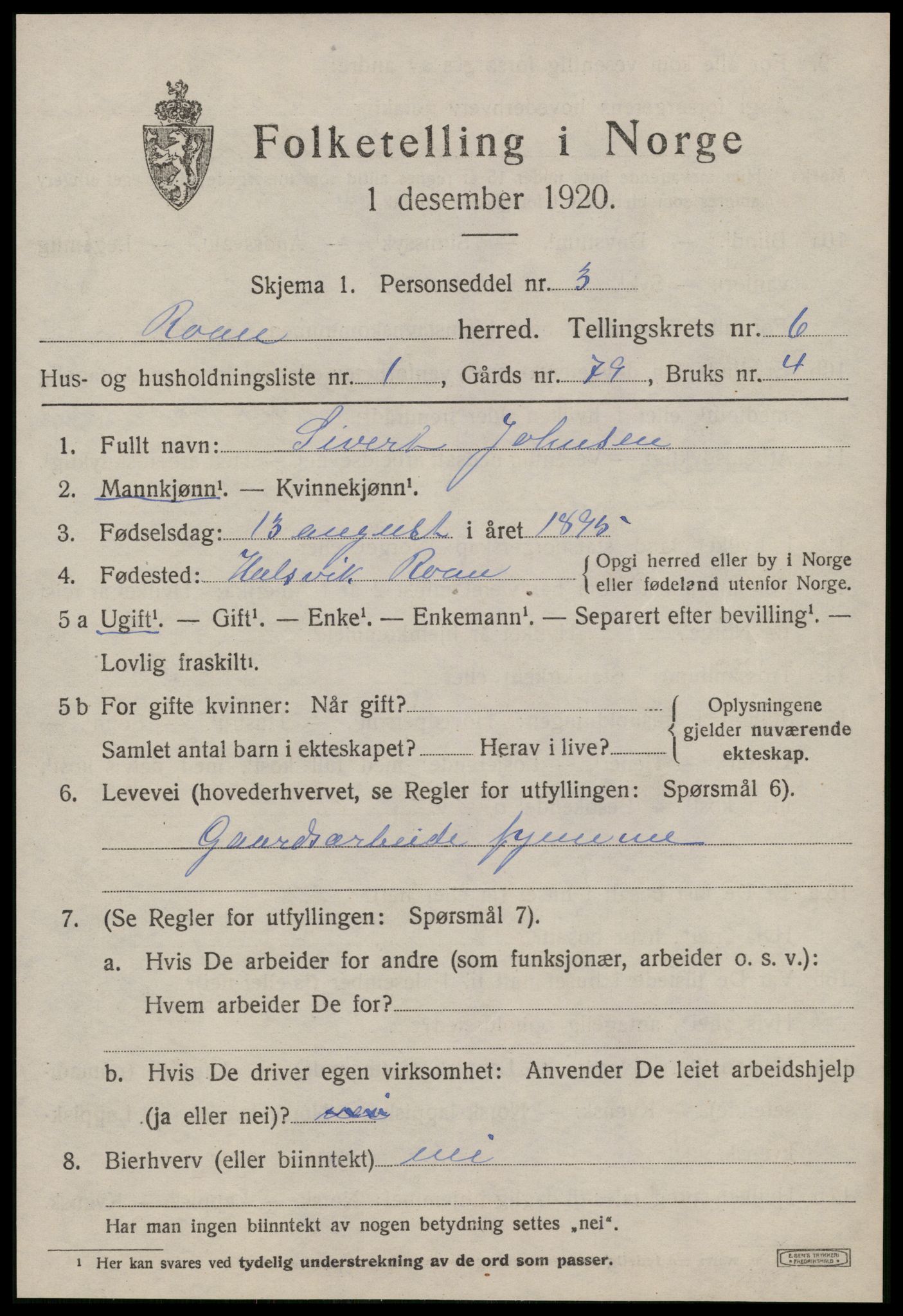 SAT, 1920 census for Roan, 1920, p. 4303