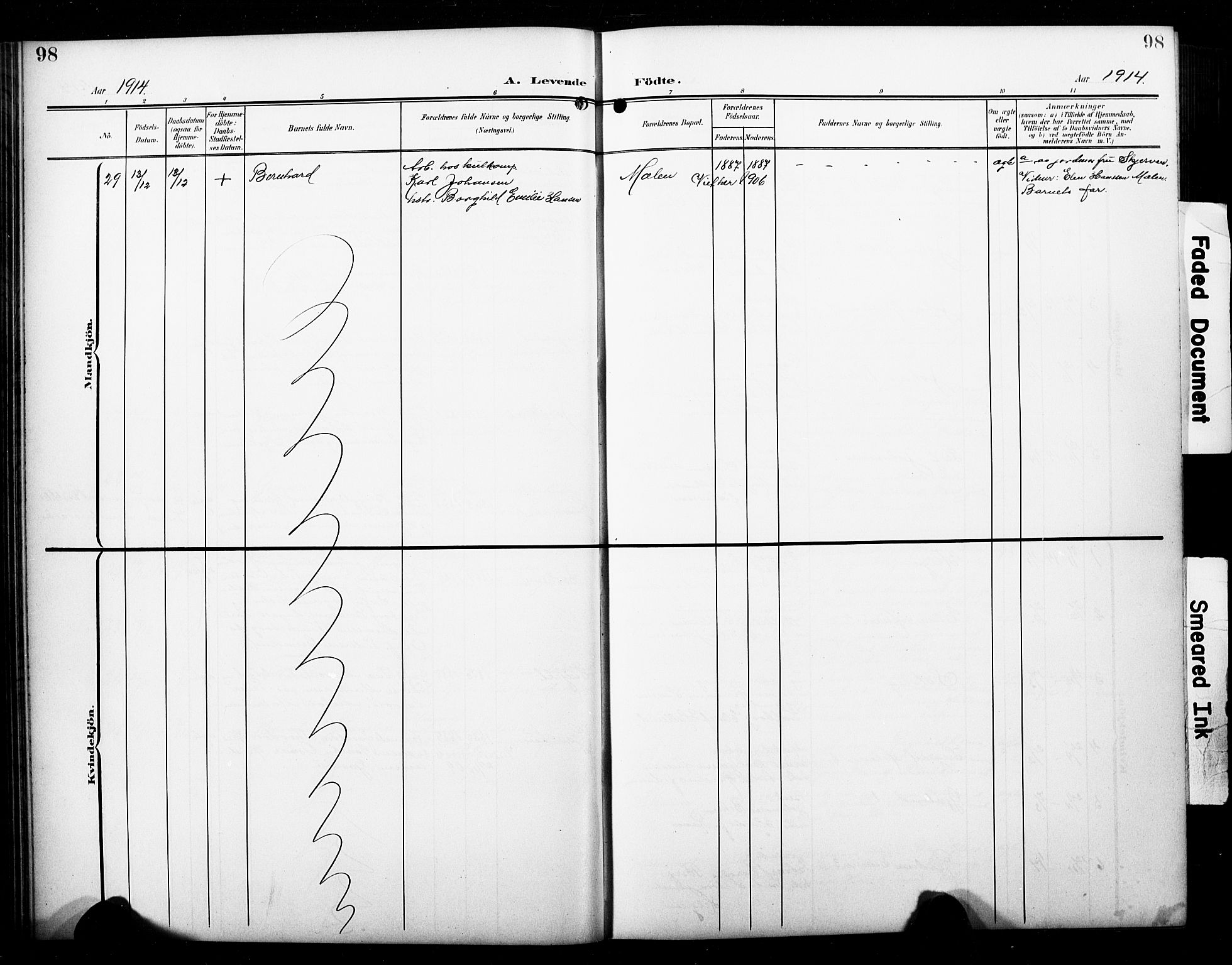 Skoger kirkebøker, AV/SAKO-A-59/G/Ga/L0003: Parish register (copy) no. I 3, 1900-1927, p. 98