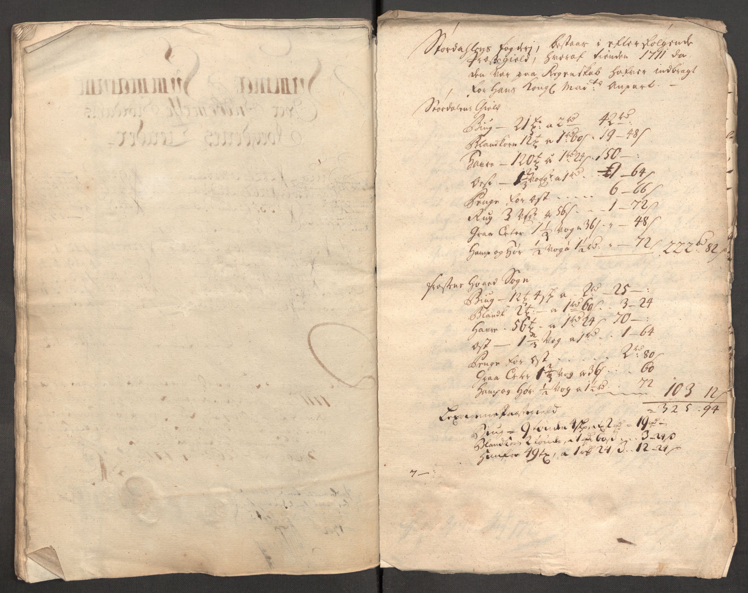 Rentekammeret inntil 1814, Reviderte regnskaper, Fogderegnskap, AV/RA-EA-4092/R62/L4201: Fogderegnskap Stjørdal og Verdal, 1711, p. 304