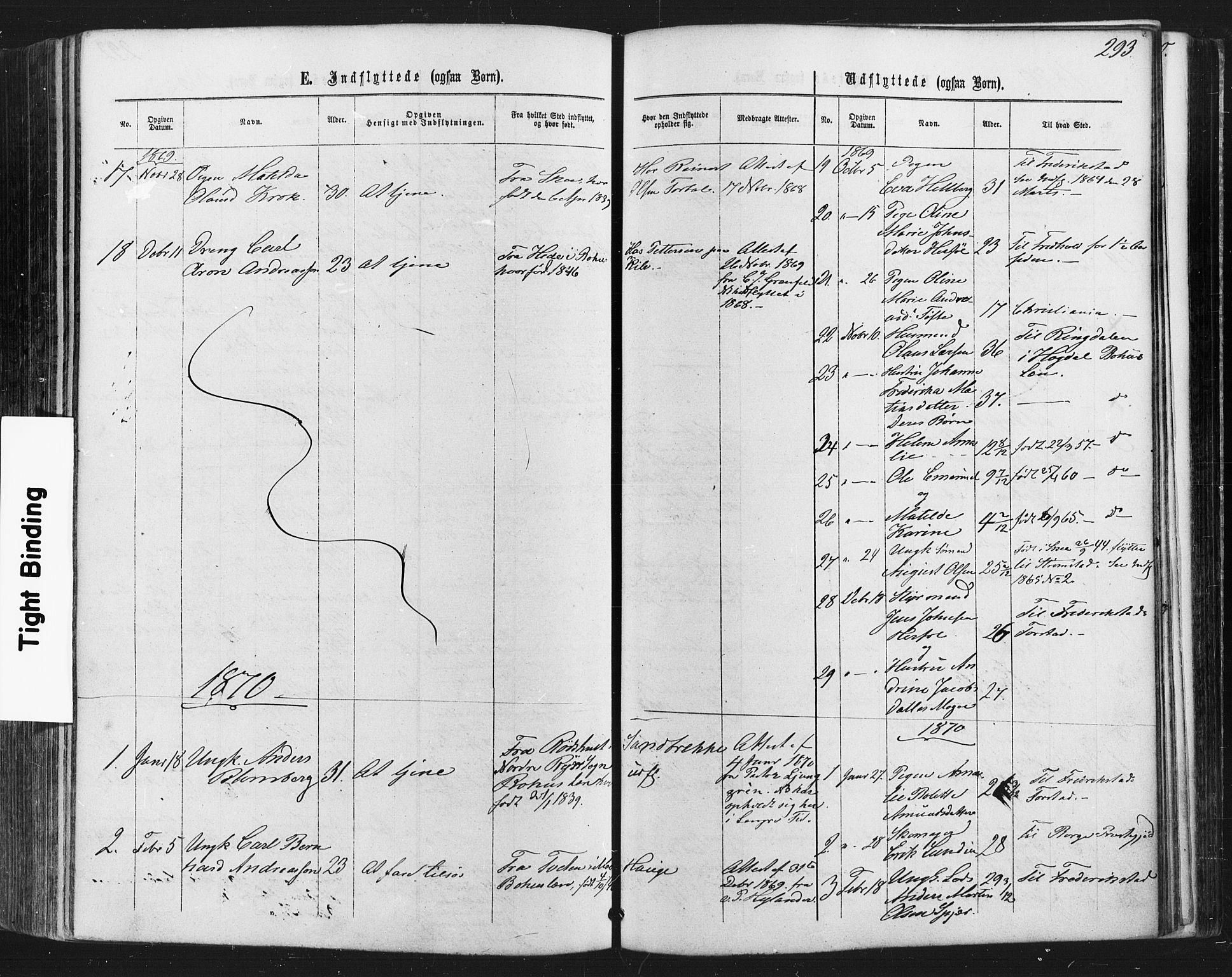 Hvaler prestekontor Kirkebøker, SAO/A-2001/F/Fa/L0007: Parish register (official) no. I 7, 1864-1878, p. 293
