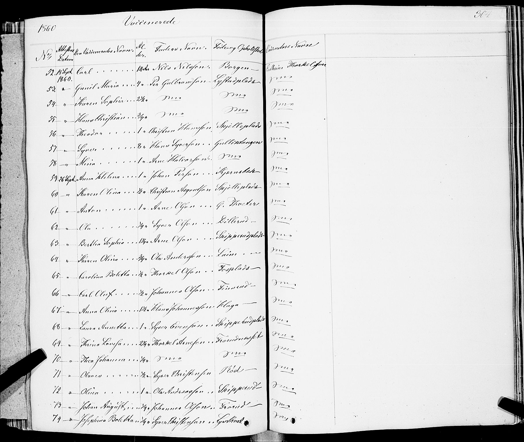 Skiptvet prestekontor Kirkebøker, AV/SAO-A-20009/F/Fa/L0006: Parish register (official) no. 6, 1839-1860, p. 303