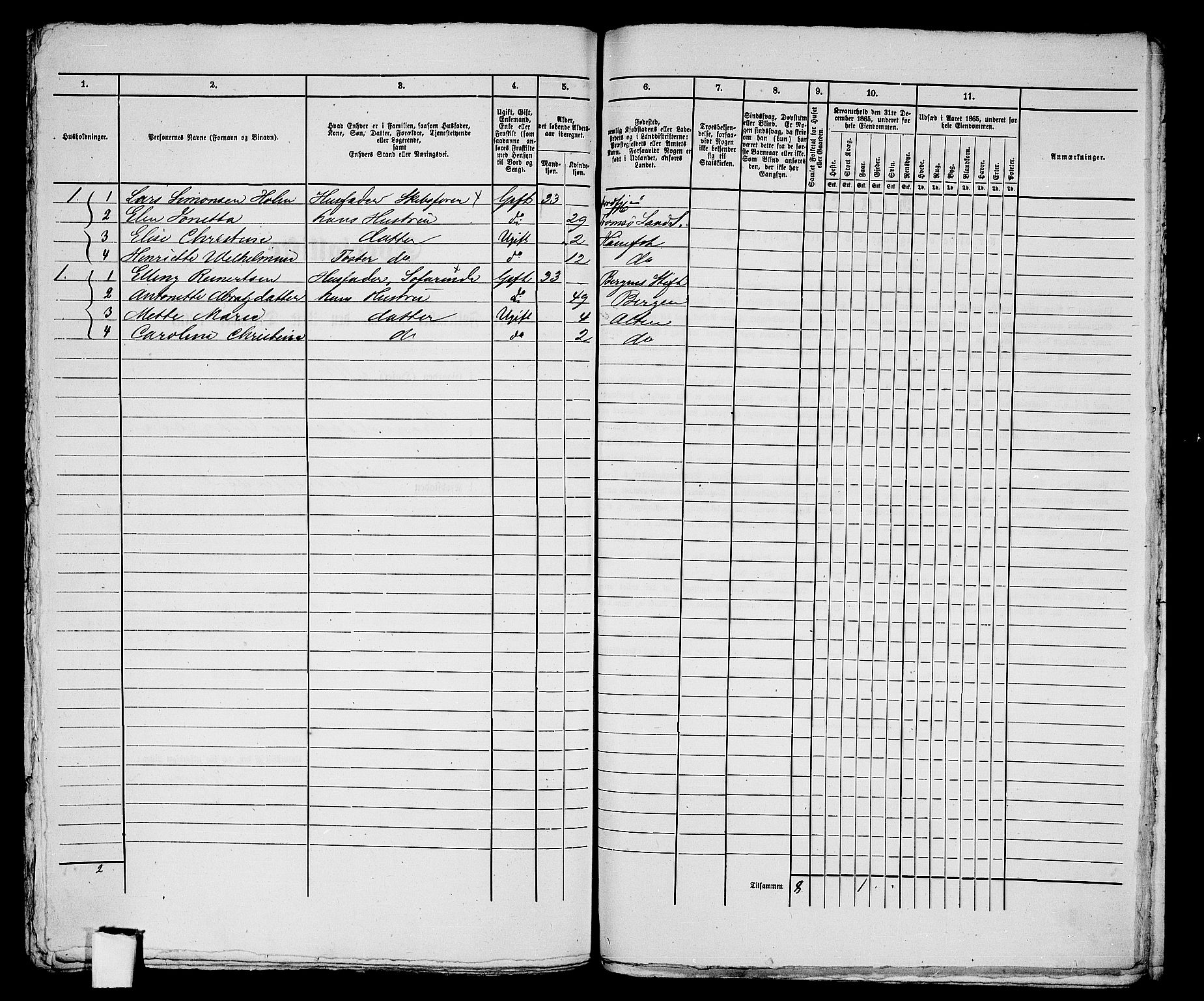 RA, 1865 census for Hammerfest/Hammerfest, 1865, p. 335