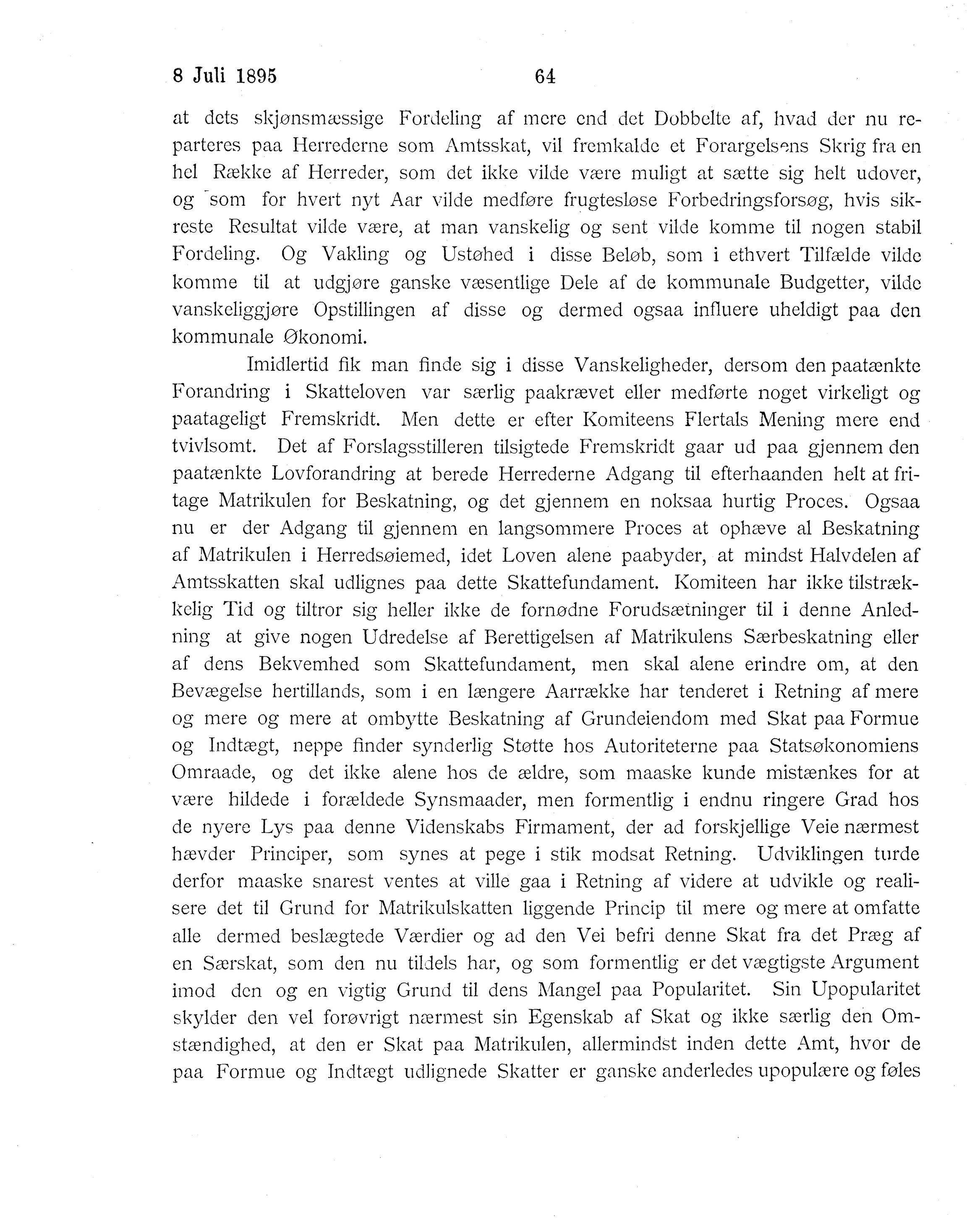 Nordland Fylkeskommune. Fylkestinget, AIN/NFK-17/176/A/Ac/L0018: Fylkestingsforhandlinger 1895, 1895