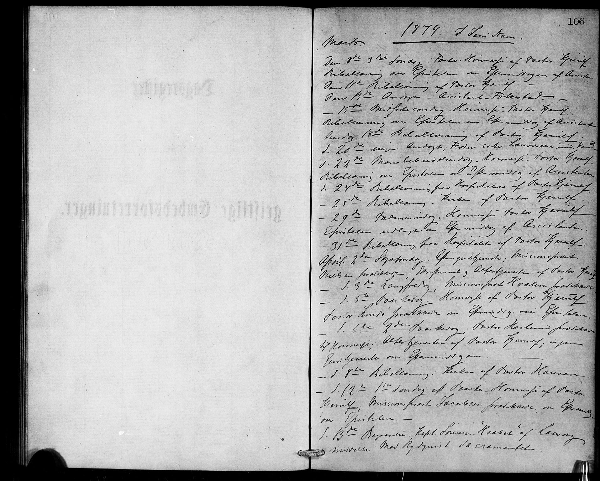  Den norske sjømannsmisjon i utlandet/London m/bistasjoner, SAB/SAB/PA-0103/H/Ha/L0001: Parish register (official) no. A 1, 1868-1887, p. 106
