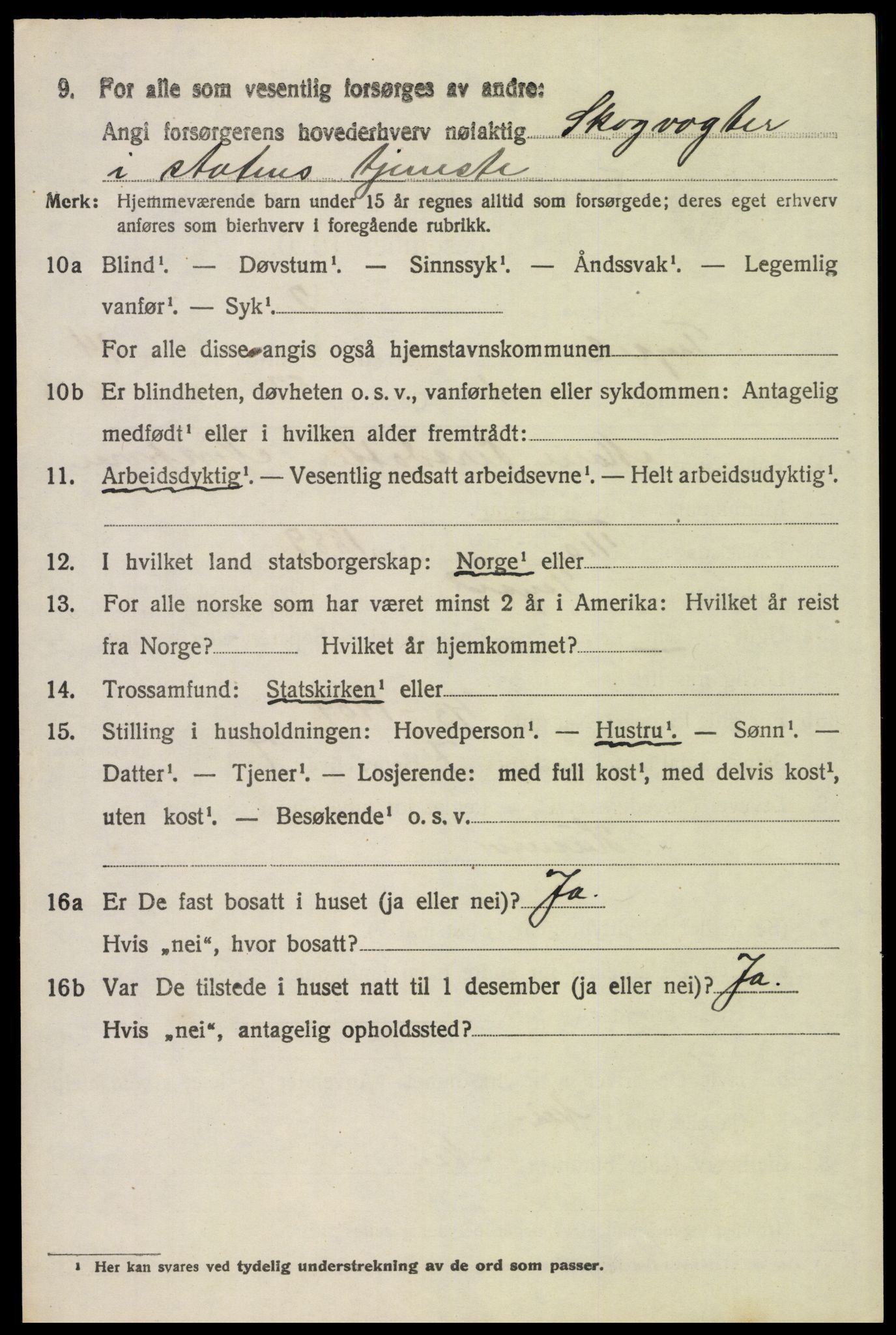 SAH, 1920 census for Trysil, 1920, p. 7868