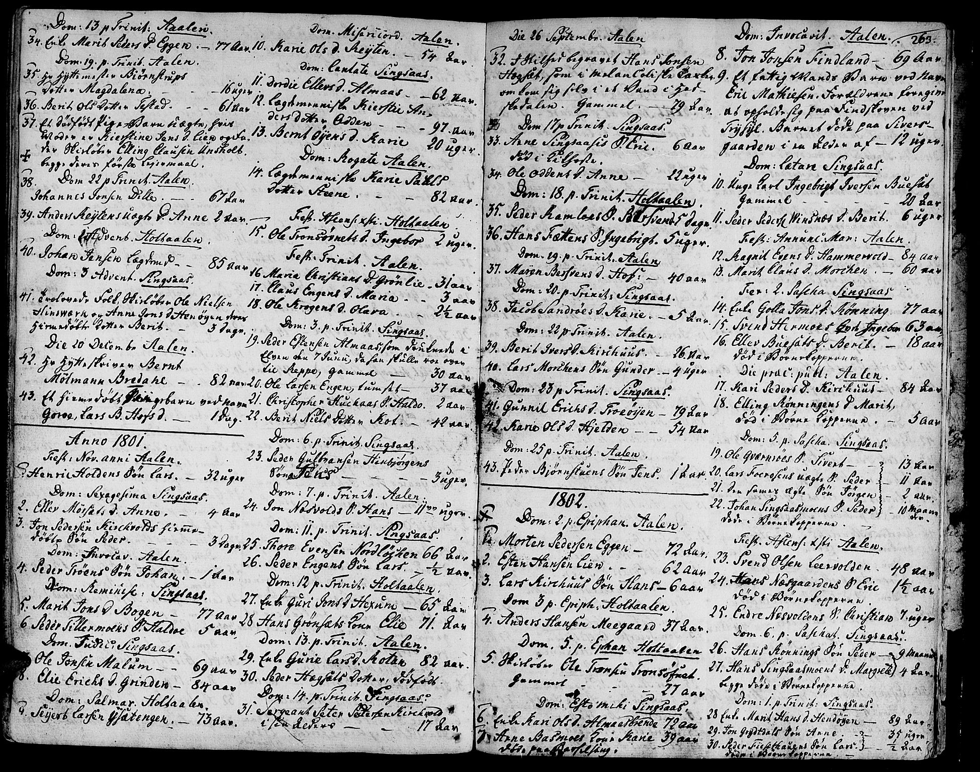 Ministerialprotokoller, klokkerbøker og fødselsregistre - Sør-Trøndelag, SAT/A-1456/685/L0952: Parish register (official) no. 685A01, 1745-1804, p. 263