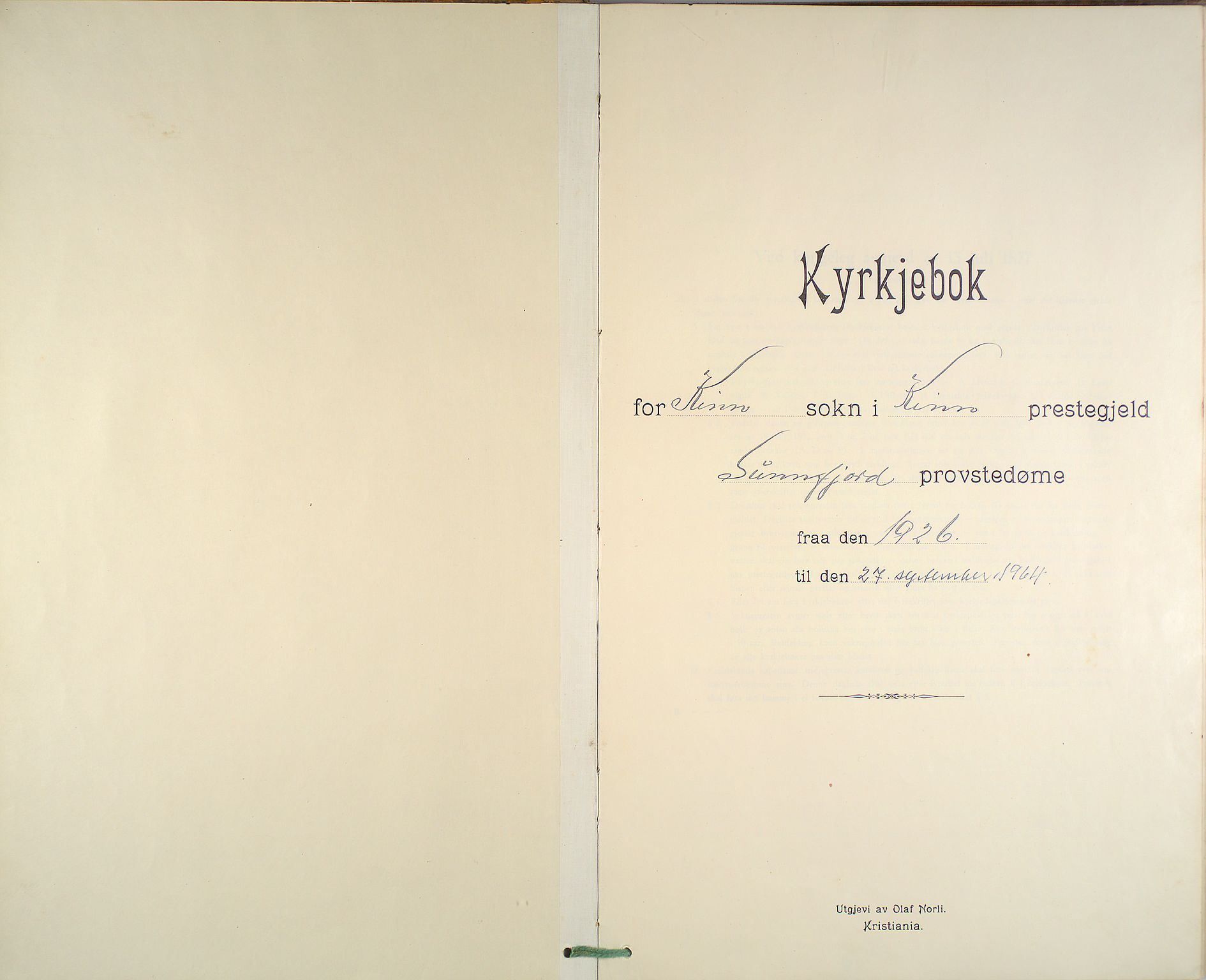 Kinn sokneprestembete, SAB/A-80801/H/Haa/Haab/L0007: Parish register (official) no. B 7, 1926-1964