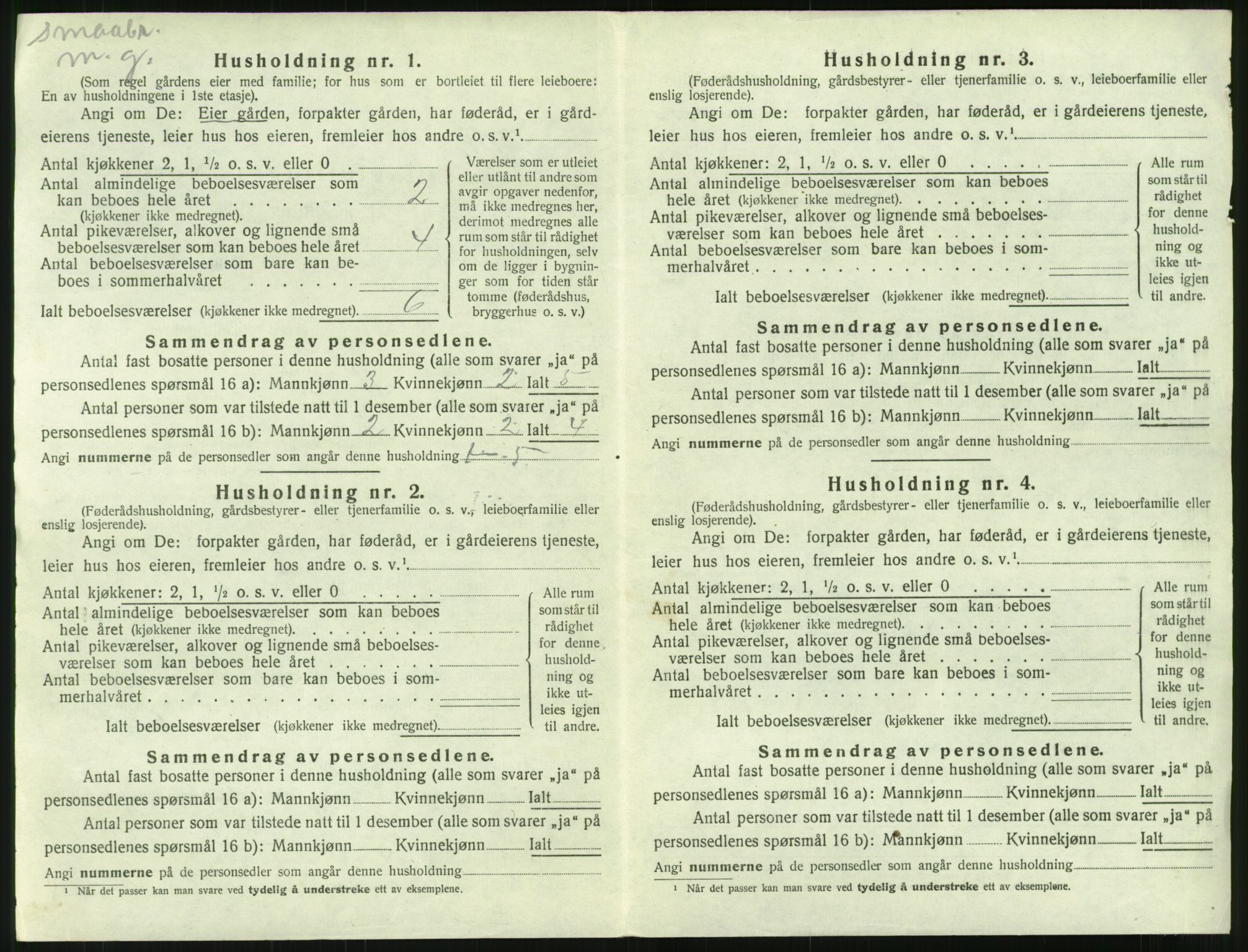 SAT, 1920 census for Bolsøy, 1920, p. 1188