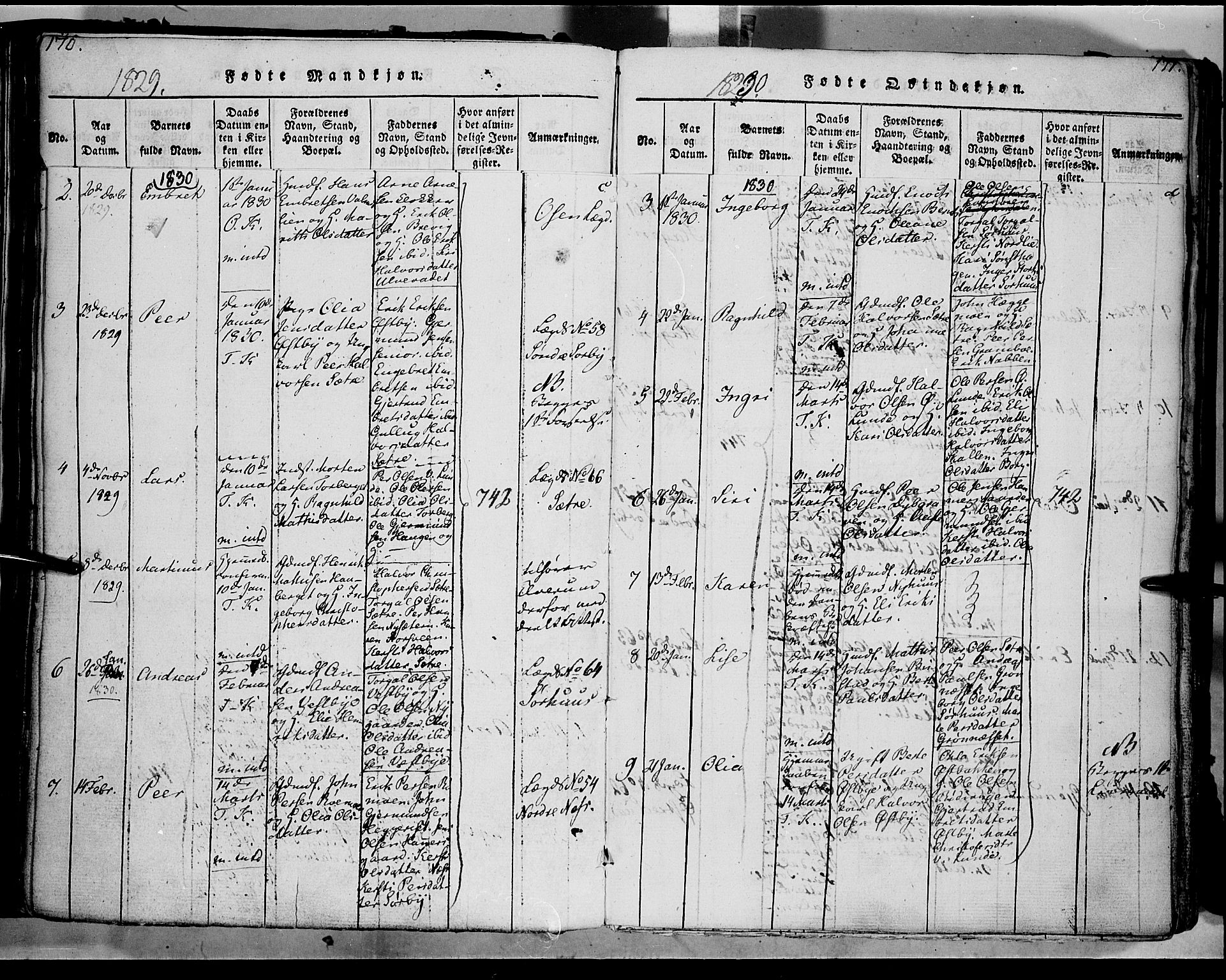 Trysil prestekontor, AV/SAH-PREST-046/H/Ha/Haa/L0003: Parish register (official) no. 3 /1, 1814-1841, p. 170-171