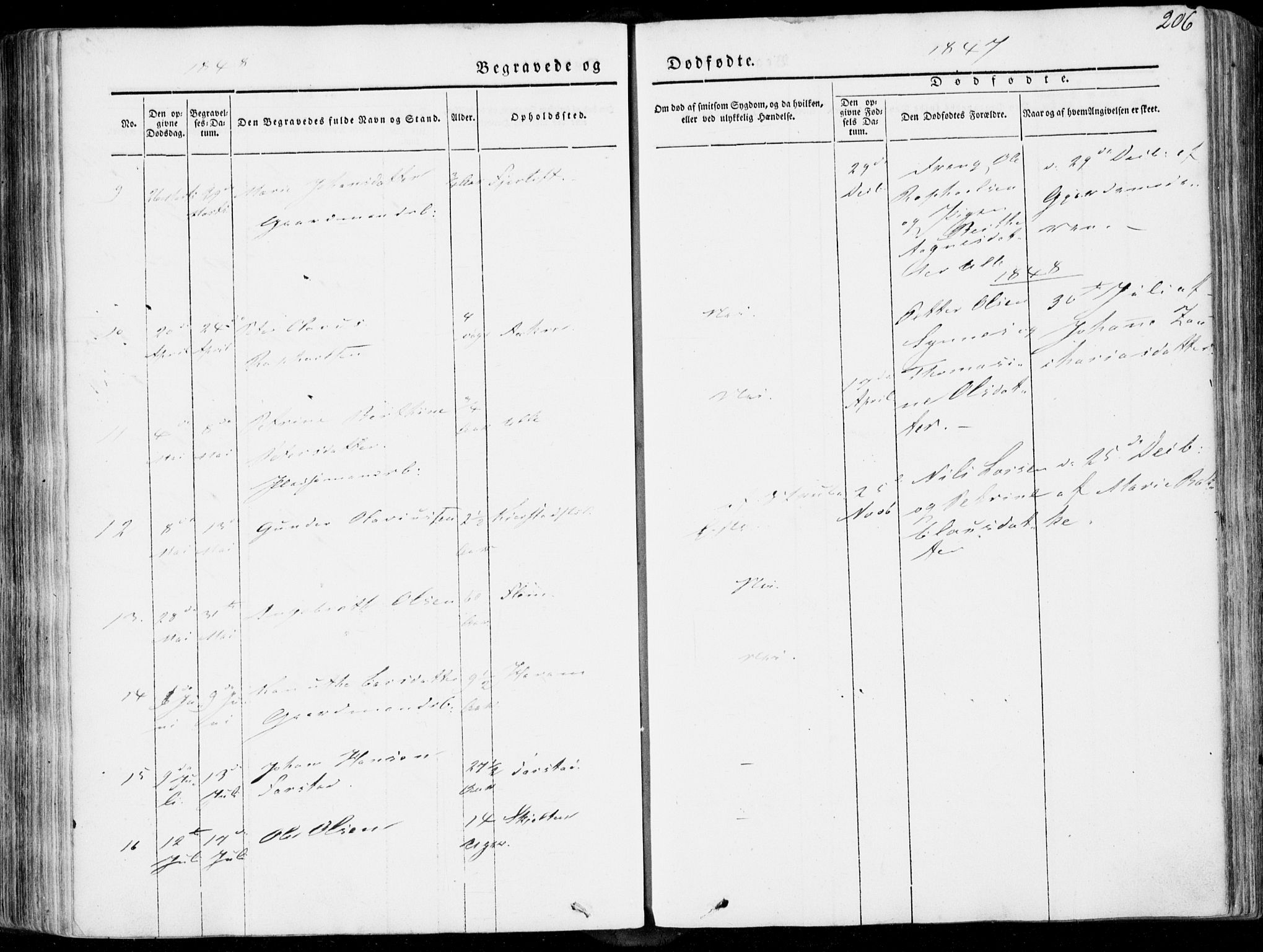 Ministerialprotokoller, klokkerbøker og fødselsregistre - Møre og Romsdal, SAT/A-1454/536/L0497: Parish register (official) no. 536A06, 1845-1865, p. 206