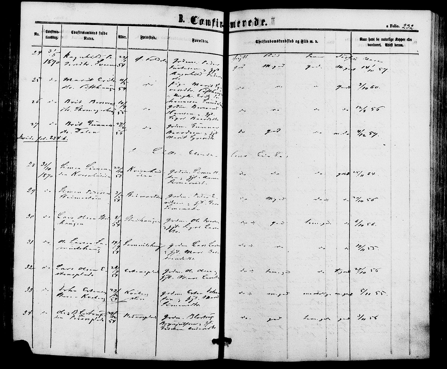 Alvdal prestekontor, AV/SAH-PREST-060/H/Ha/Haa/L0001: Parish register (official) no. 1, 1863-1882, p. 232