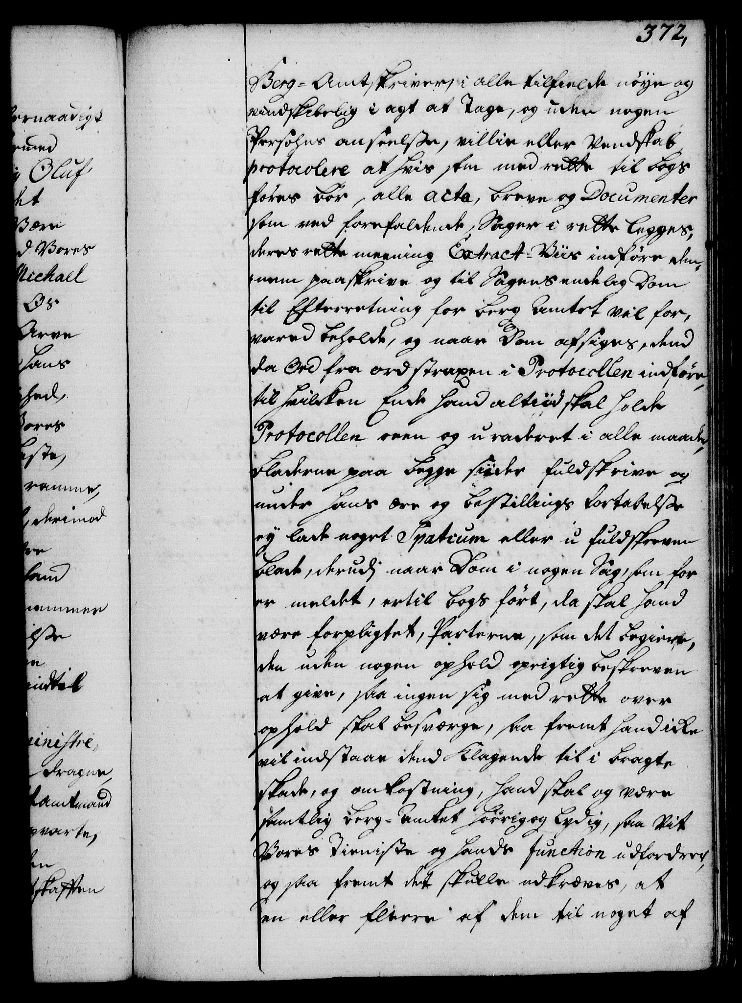 Rentekammeret, Kammerkanselliet, RA/EA-3111/G/Gg/Gge/L0002: Norsk bestallingsprotokoll med register (merket RK 53.26), 1730-1744, p. 372
