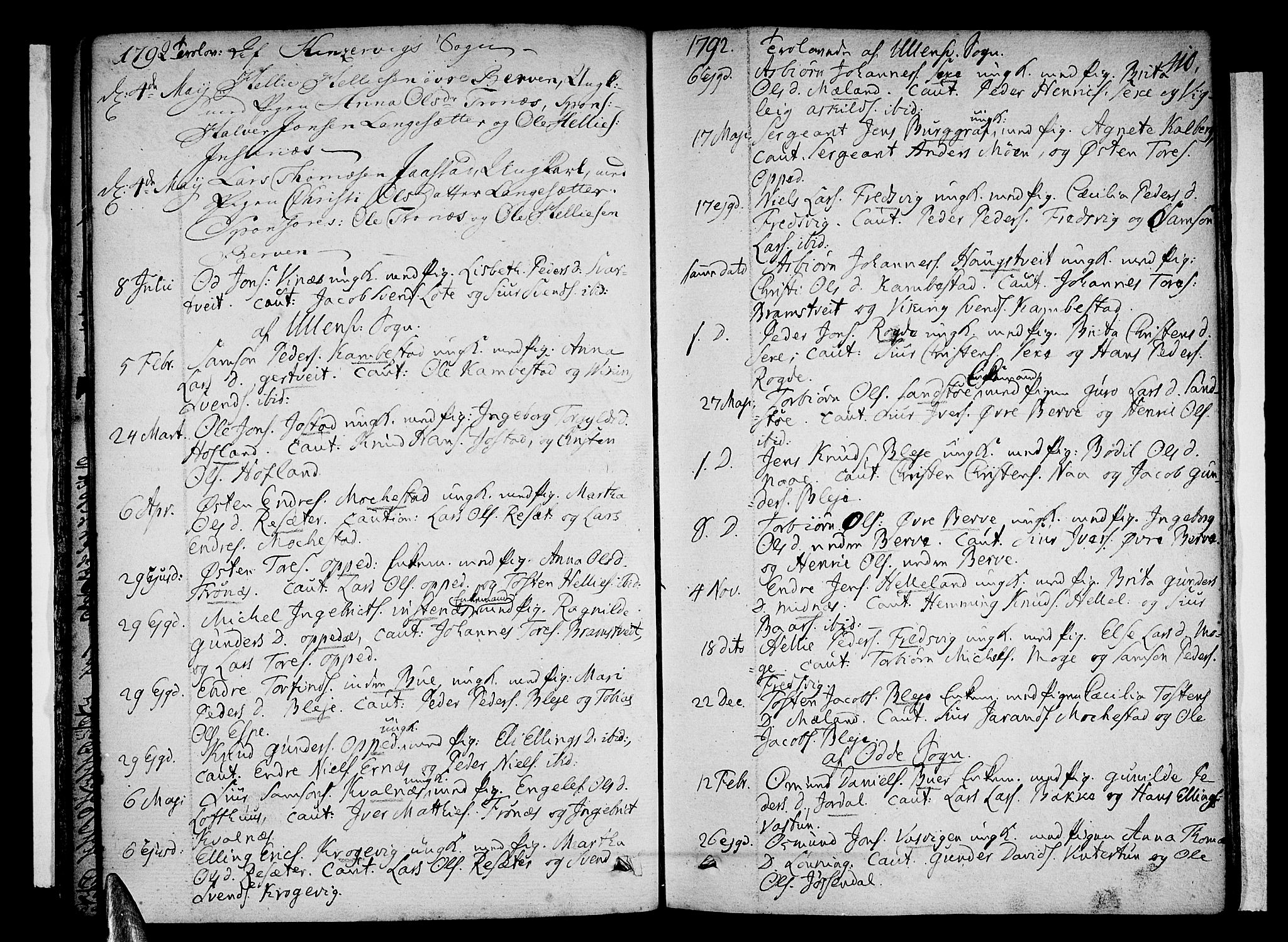 Ullensvang sokneprestembete, AV/SAB-A-78701/H/Haa: Parish register (official) no. A 7 /1, 1788-1804, p. 409-410