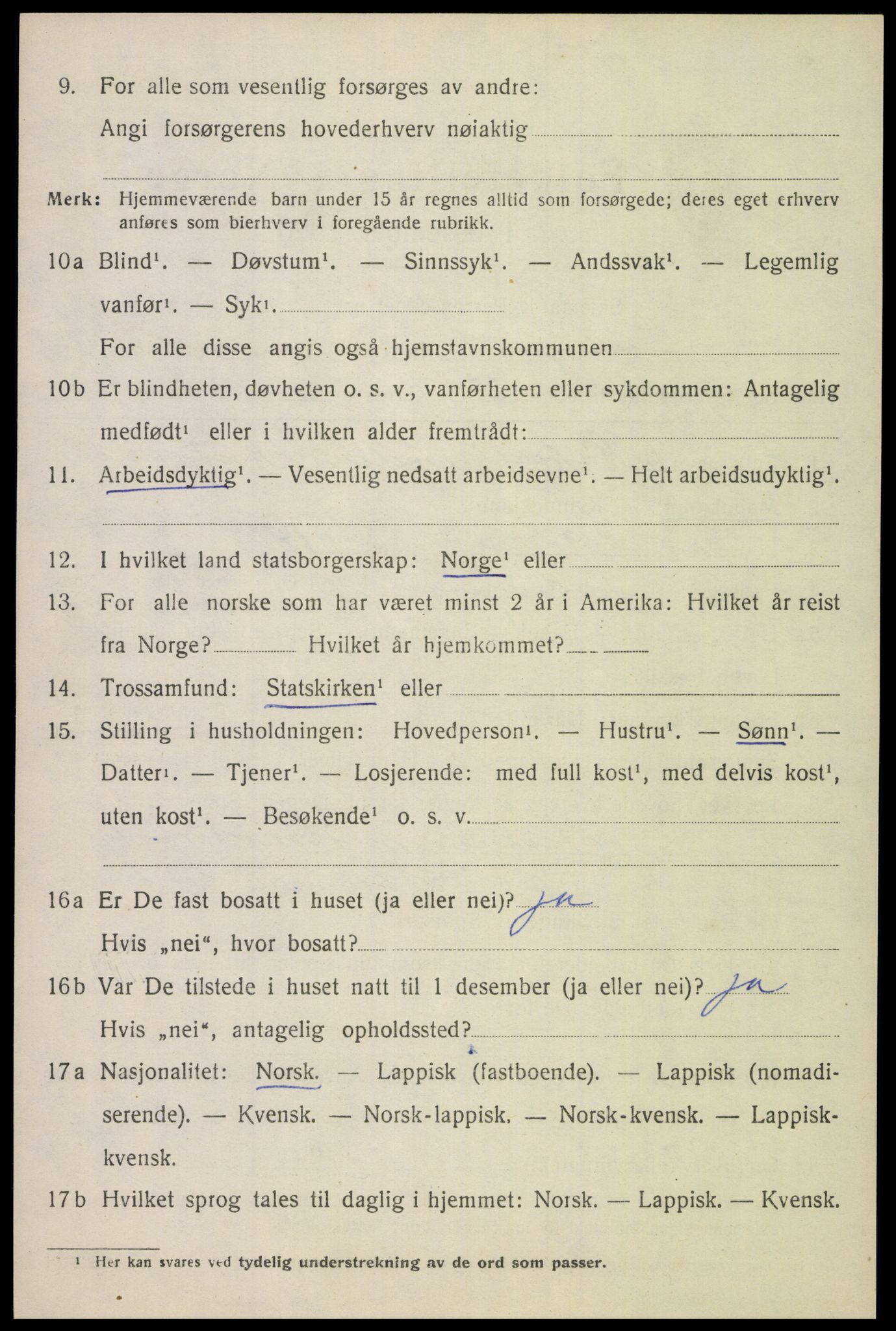 SAT, 1920 census for Lødingen, 1920, p. 2014