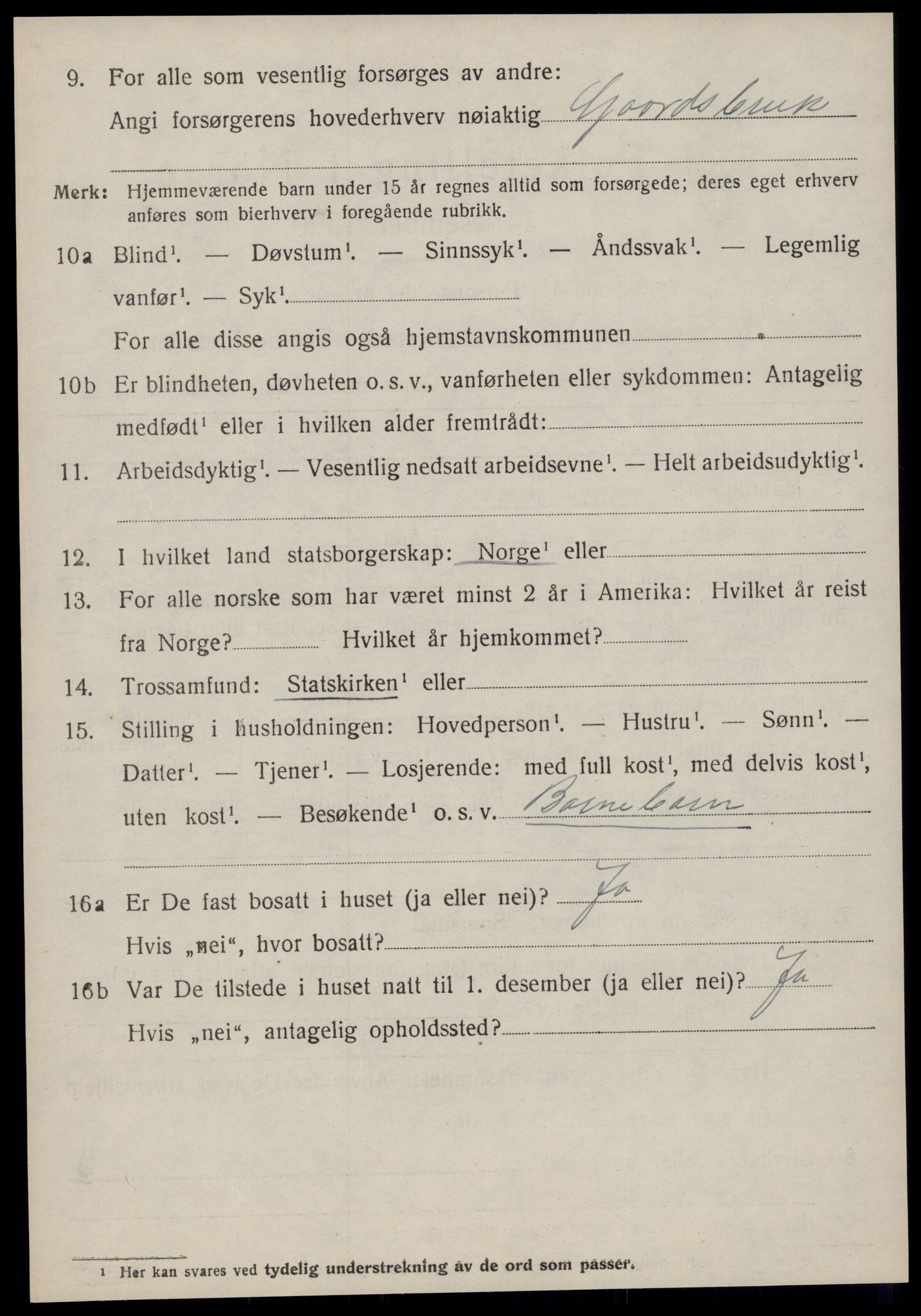 SAT, 1920 census for Bremsnes, 1920, p. 6748