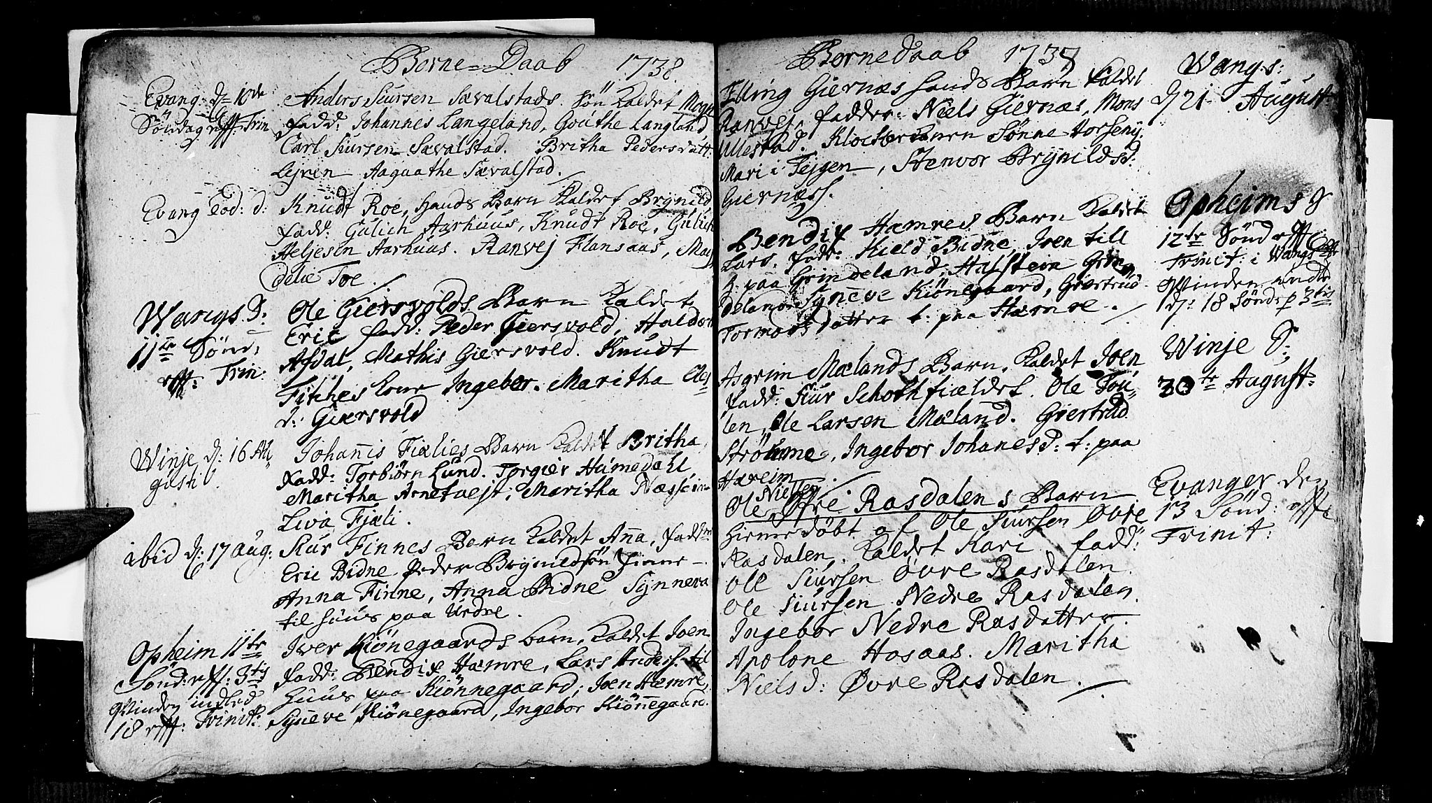 Voss sokneprestembete, AV/SAB-A-79001/H/Haa: Parish register (official) no. A 5, 1736-1743, p. 52