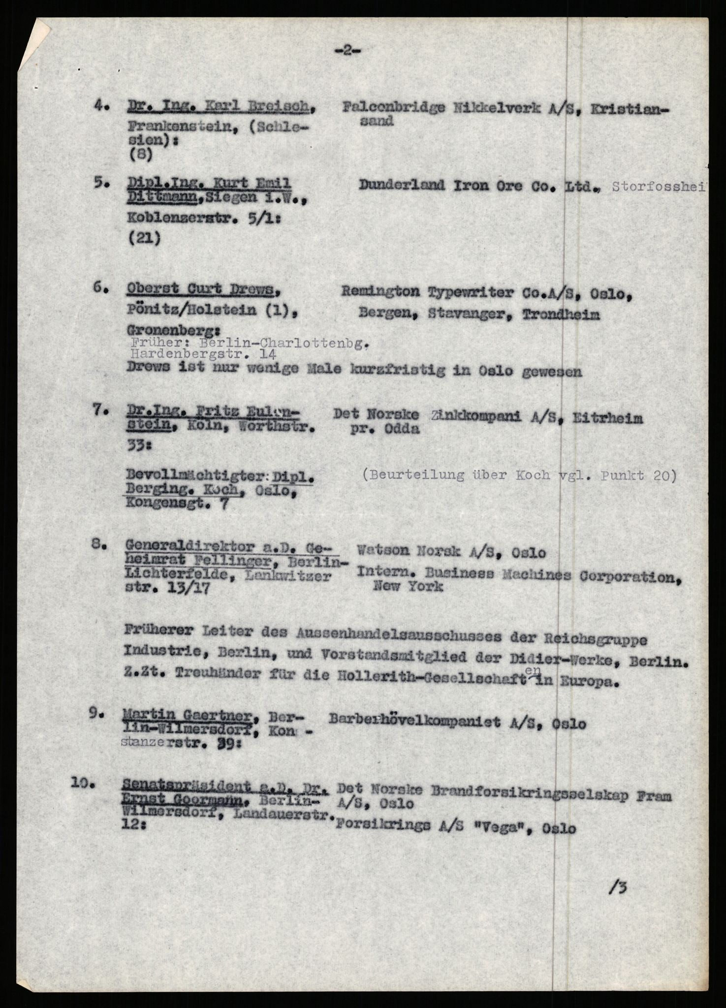 Forsvarets Overkommando. 2 kontor. Arkiv 11.4. Spredte tyske arkivsaker, AV/RA-RAFA-7031/D/Dar/Darb/L0017: Reichskommissariat - Deutsche Handelskammer in Norwegen, 1942, p. 12