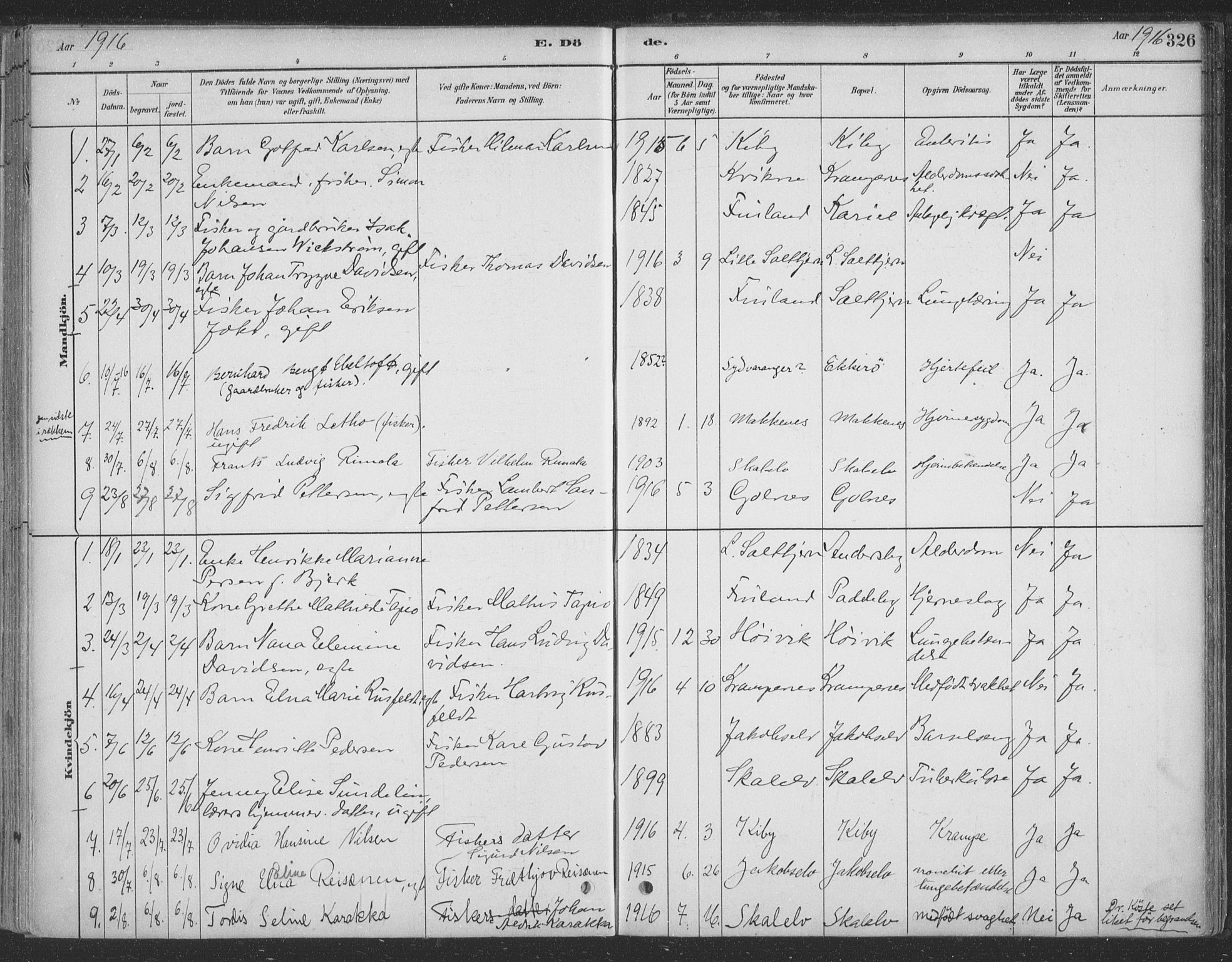 Vadsø sokneprestkontor, SATØ/S-1325/H/Ha/L0009kirke: Parish register (official) no. 9, 1881-1917, p. 326