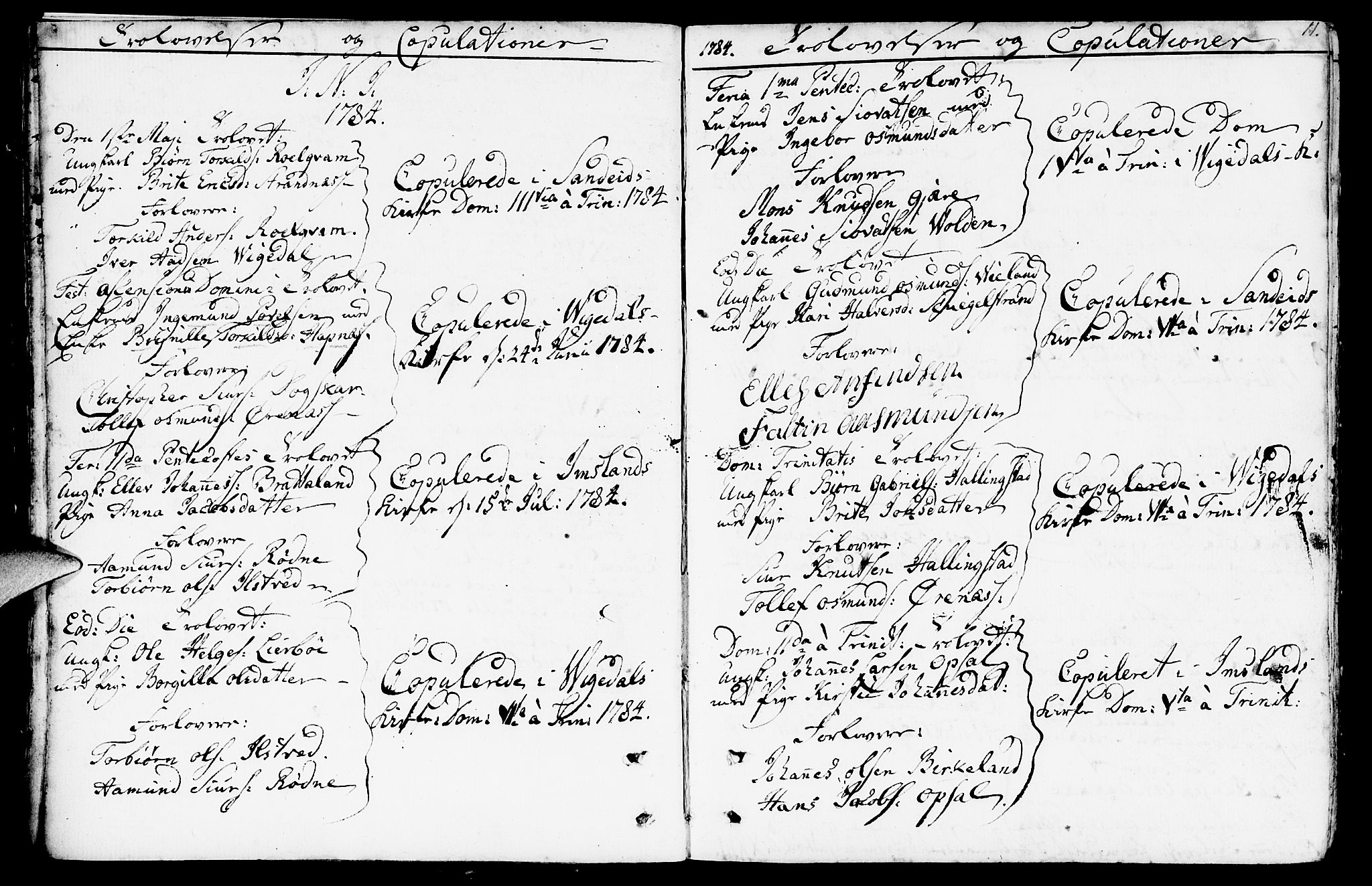 Vikedal sokneprestkontor, SAST/A-101840/01/IV: Parish register (official) no. A 2, 1779-1817, p. 11