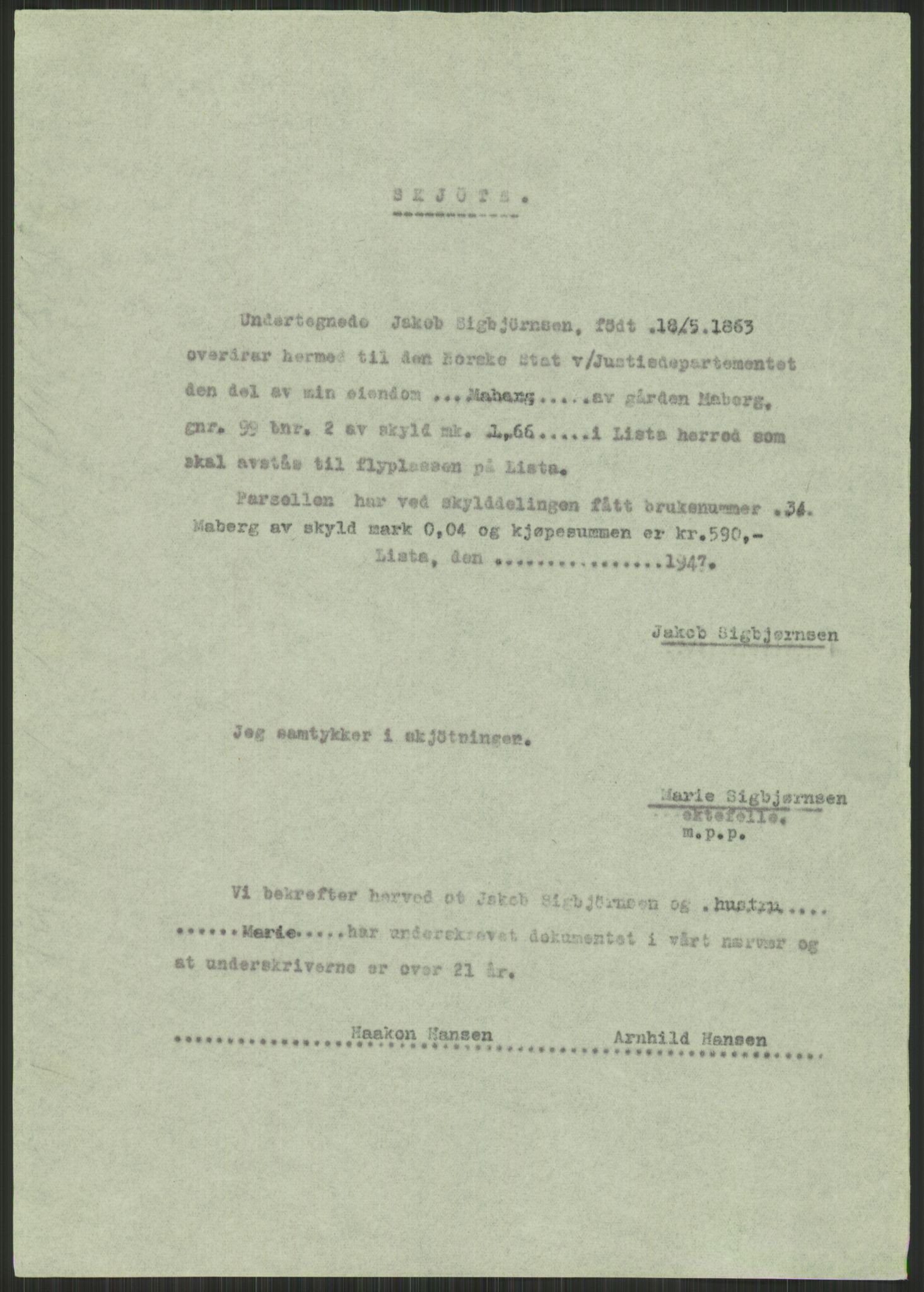 Forsvarsdepartementet, 10. kontor / Oppgjørskontoret, AV/RA-RAFA-1225/D/Db/L0182: Lista oppgjørskontor, 1942-1950, p. 45