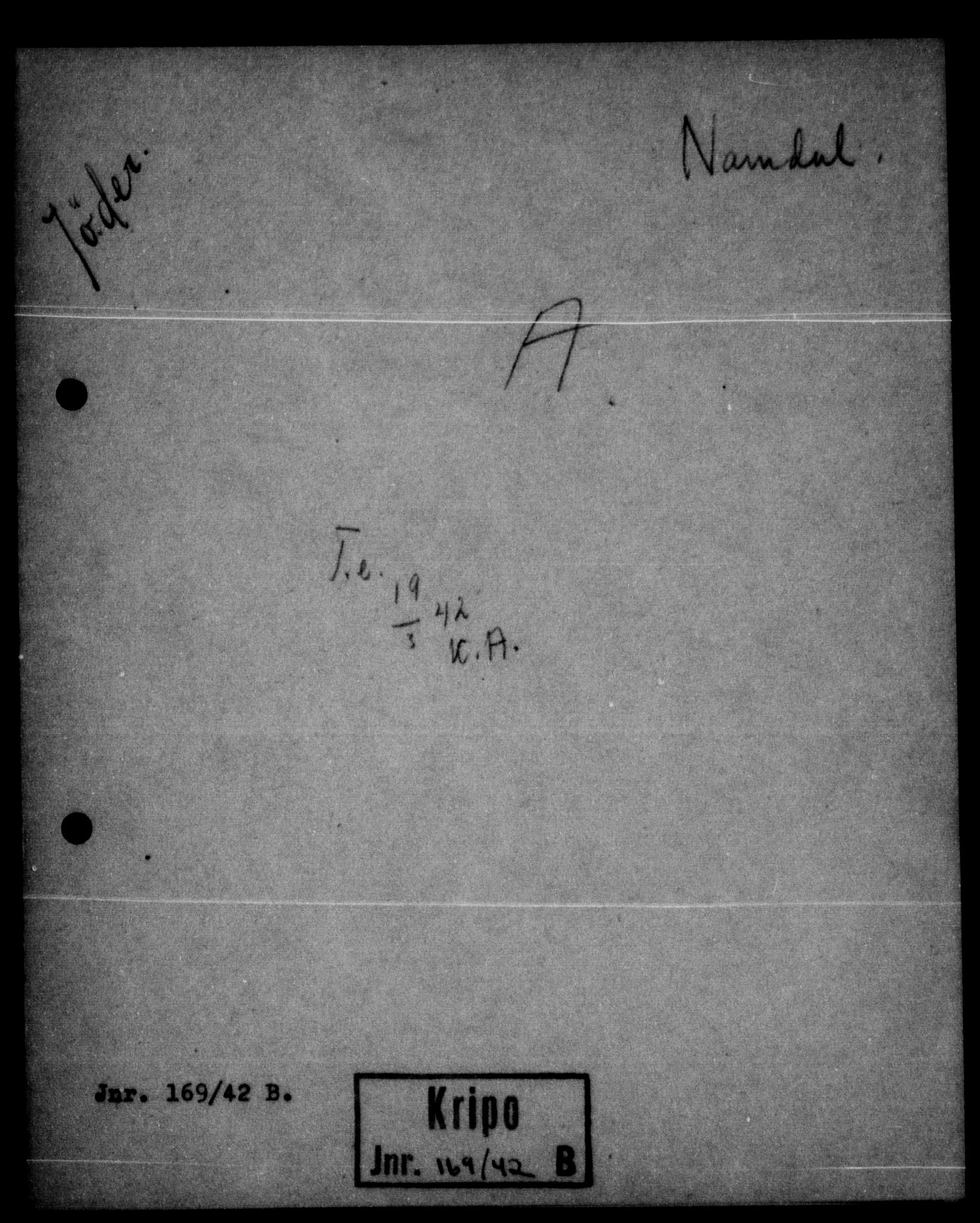 Statspolitiet - Hovedkontoret / Osloavdelingen, AV/RA-S-1329/G/Ga/L0012: Spørreskjema for jøder i Norge. 1: Aker 114- 207 (Levinson-Wozak) og 656 (Salomon). 2: Arendal-Hordaland. 3: Horten-Romerike.  , 1942, p. 797