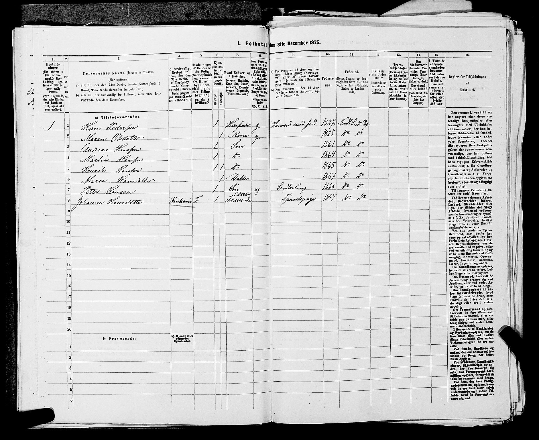 SAKO, 1875 census for 0613L Norderhov/Norderhov, Haug og Lunder, 1875, p. 529