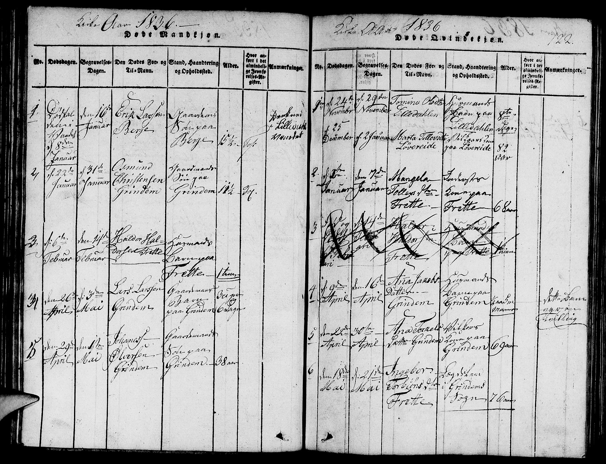 Etne sokneprestembete, SAB/A-75001/H/Hab: Parish register (copy) no. C 1, 1816-1841, p. 122