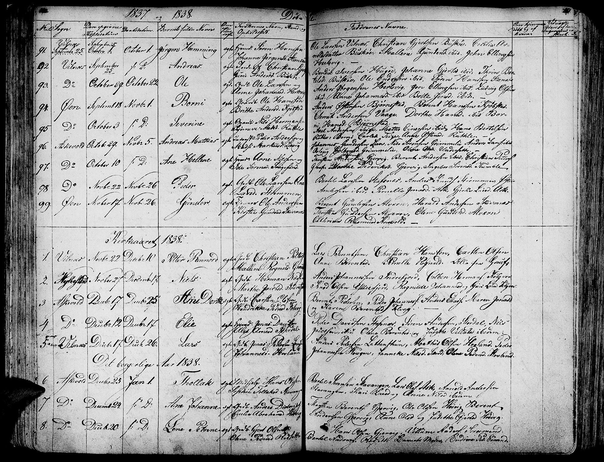 Askvoll sokneprestembete, AV/SAB-A-79501/H/Haa/Haaa/L0010: Parish register (official) no. A 10, 1821-1844, p. 160-161