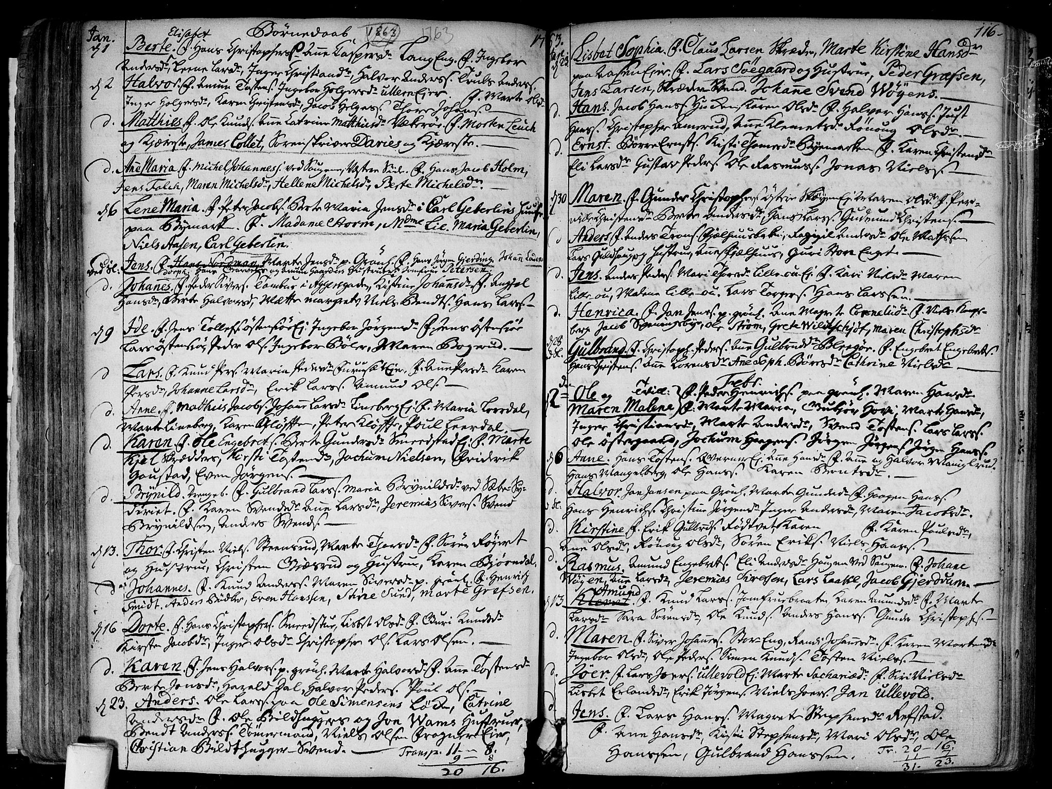 Aker prestekontor kirkebøker, SAO/A-10861/F/L0008: Parish register (official) no. 8, 1749-1765, p. 116