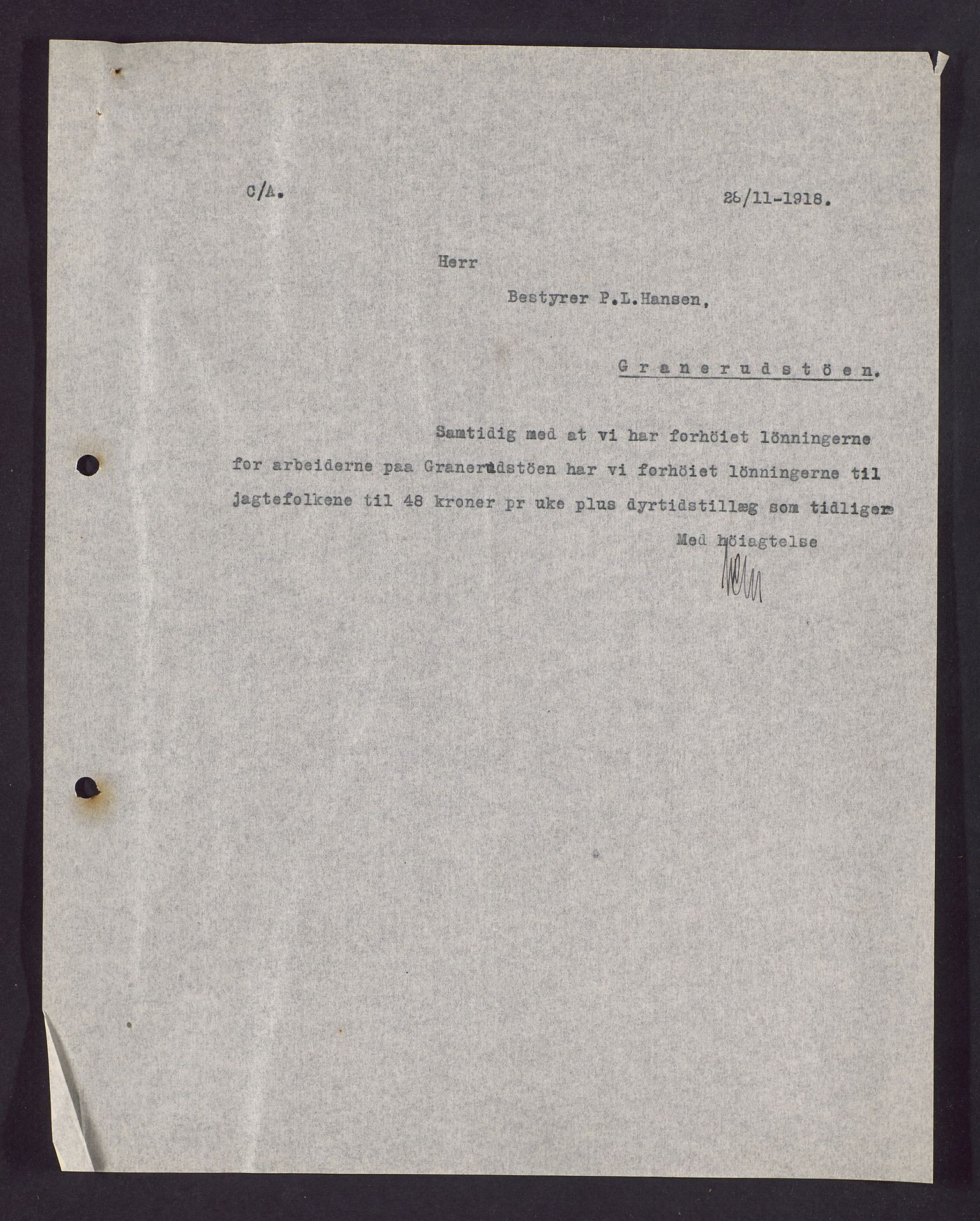 Pa 1521 - A/S Norske Shell, AV/SAST-A-101915/E/Ea/Eaa/L0003: Sjefskorrespondanse, 1918, p. 33