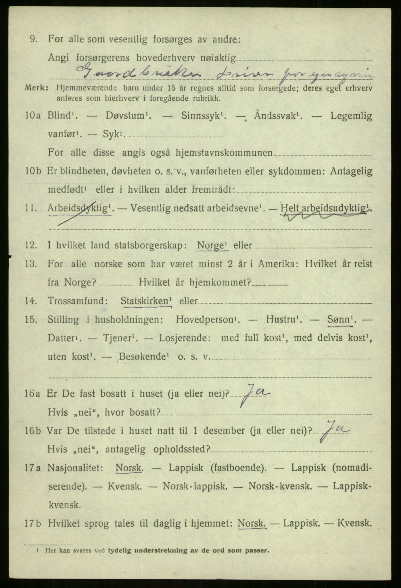 SATØ, 1920 census for Sørreisa, 1920, p. 4607