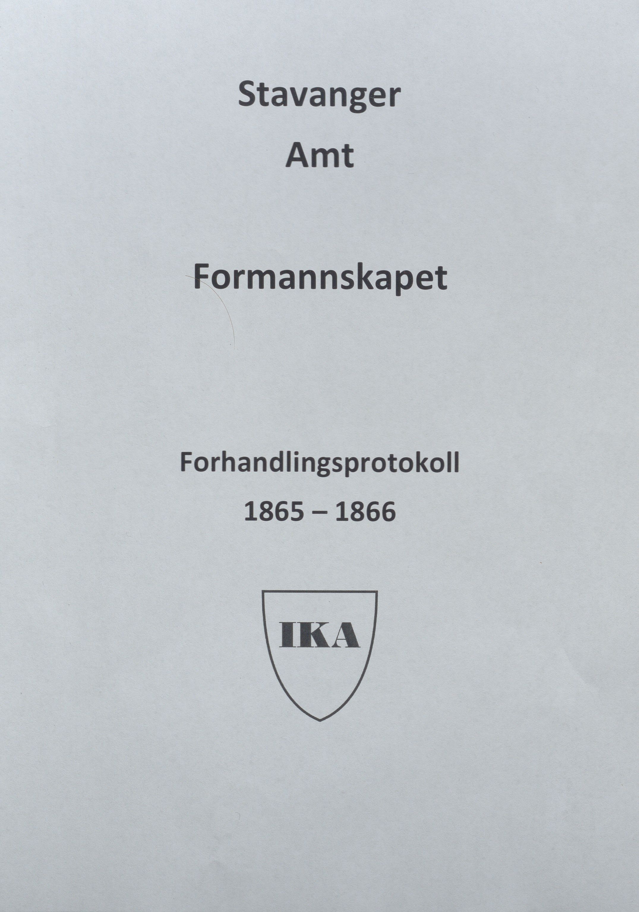 Rogaland fylkeskommune - Fylkesrådmannen , IKAR/A-900/A, 1865-1866, p. 1