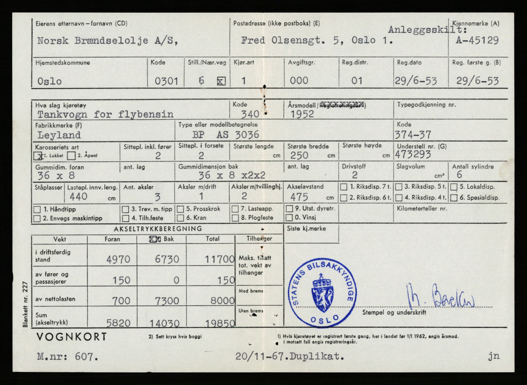 Stavanger trafikkstasjon, SAST/A-101942/0/G/L0006: Registreringsnummer: 34250 - 49007, 1930-1971, p. 2800