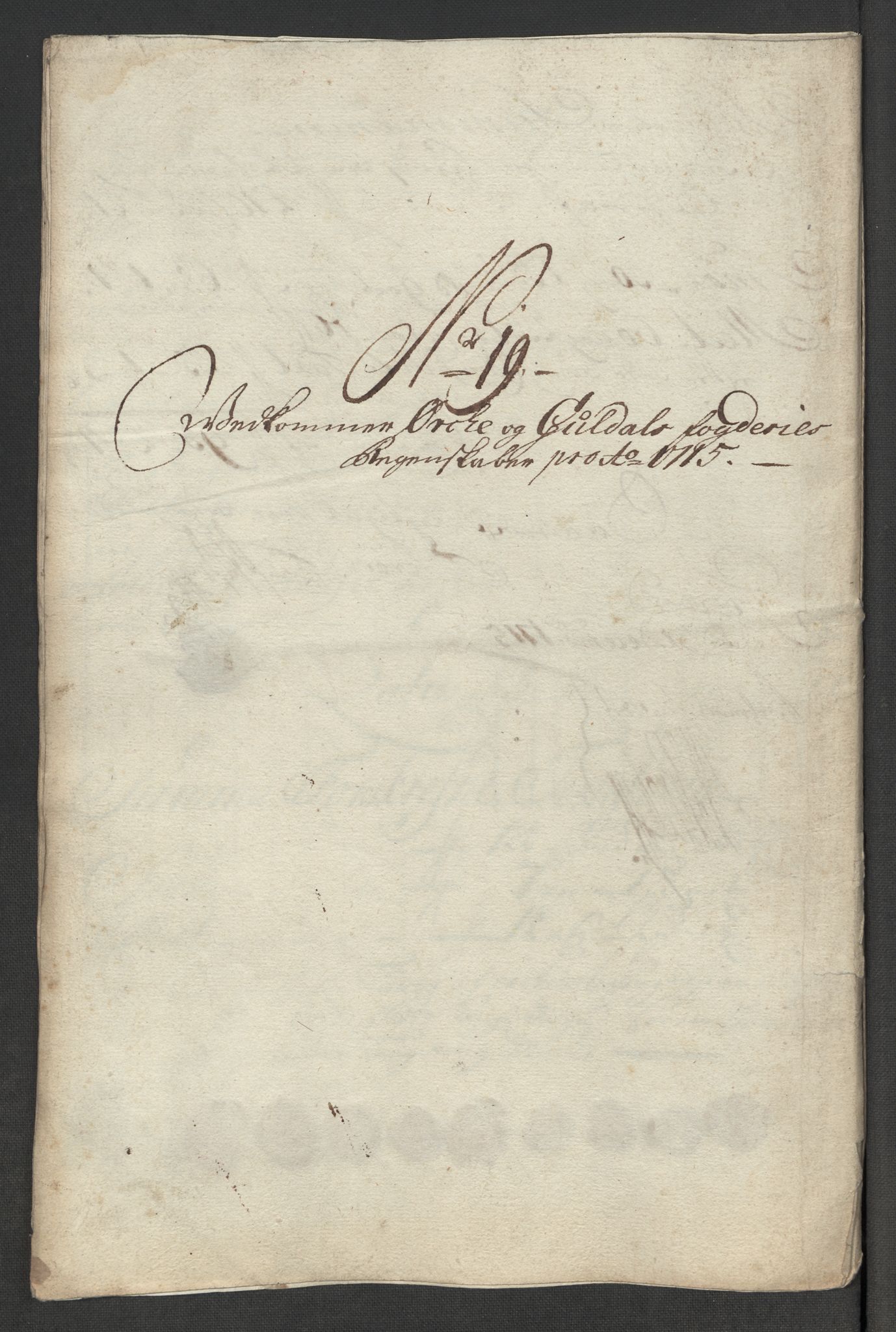 Rentekammeret inntil 1814, Reviderte regnskaper, Fogderegnskap, AV/RA-EA-4092/R60/L3966: Fogderegnskap Orkdal og Gauldal, 1715, p. 209